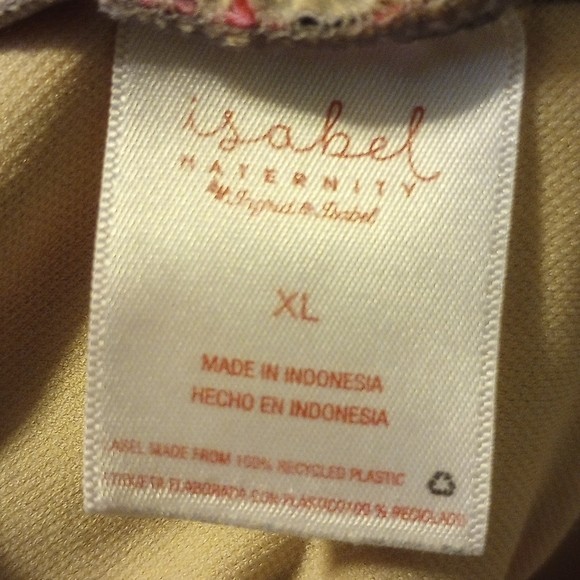 Isabel Maternity Bathing Swimsuit Halter One Piece Size LARGE Floral Summer Pool