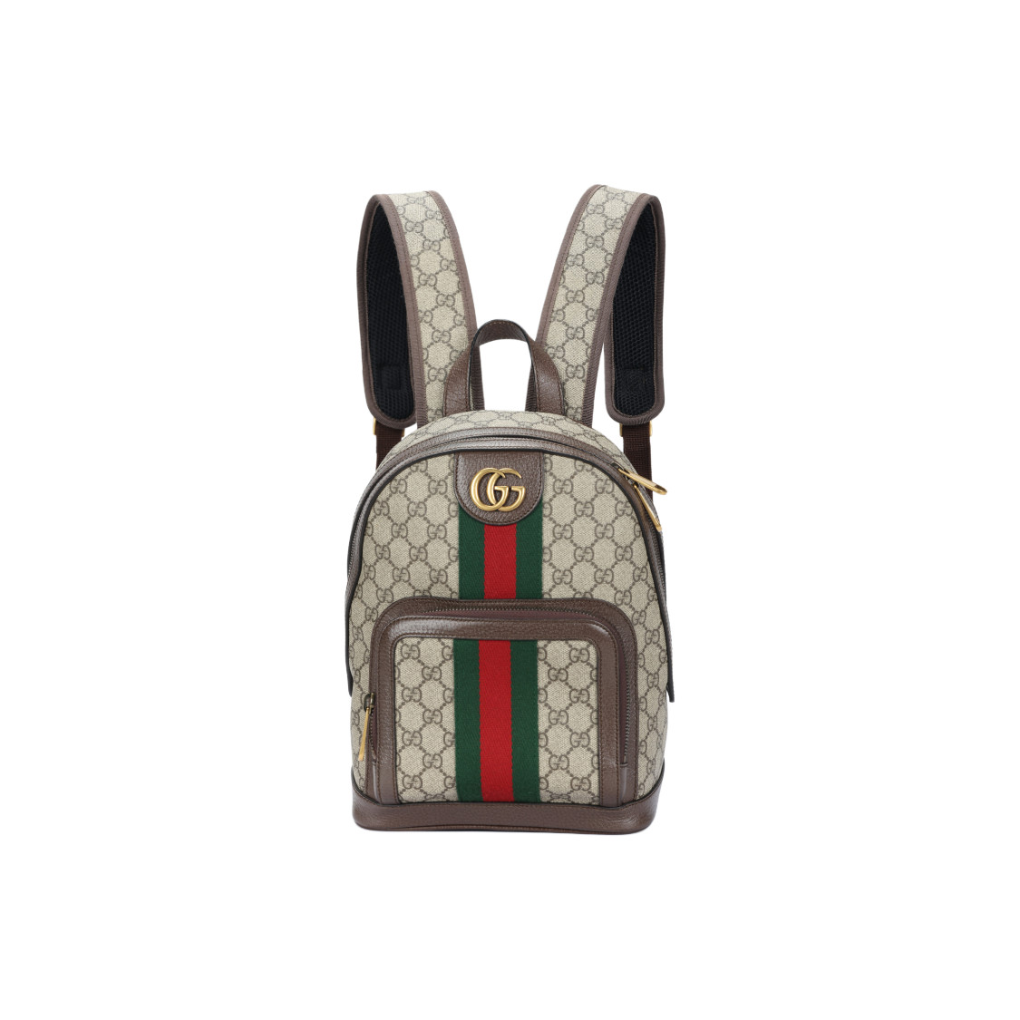 Gucci Ophidia Vintage Logo Striped Ribbon Backpack Small Unisex 8.6x6x11.4 in