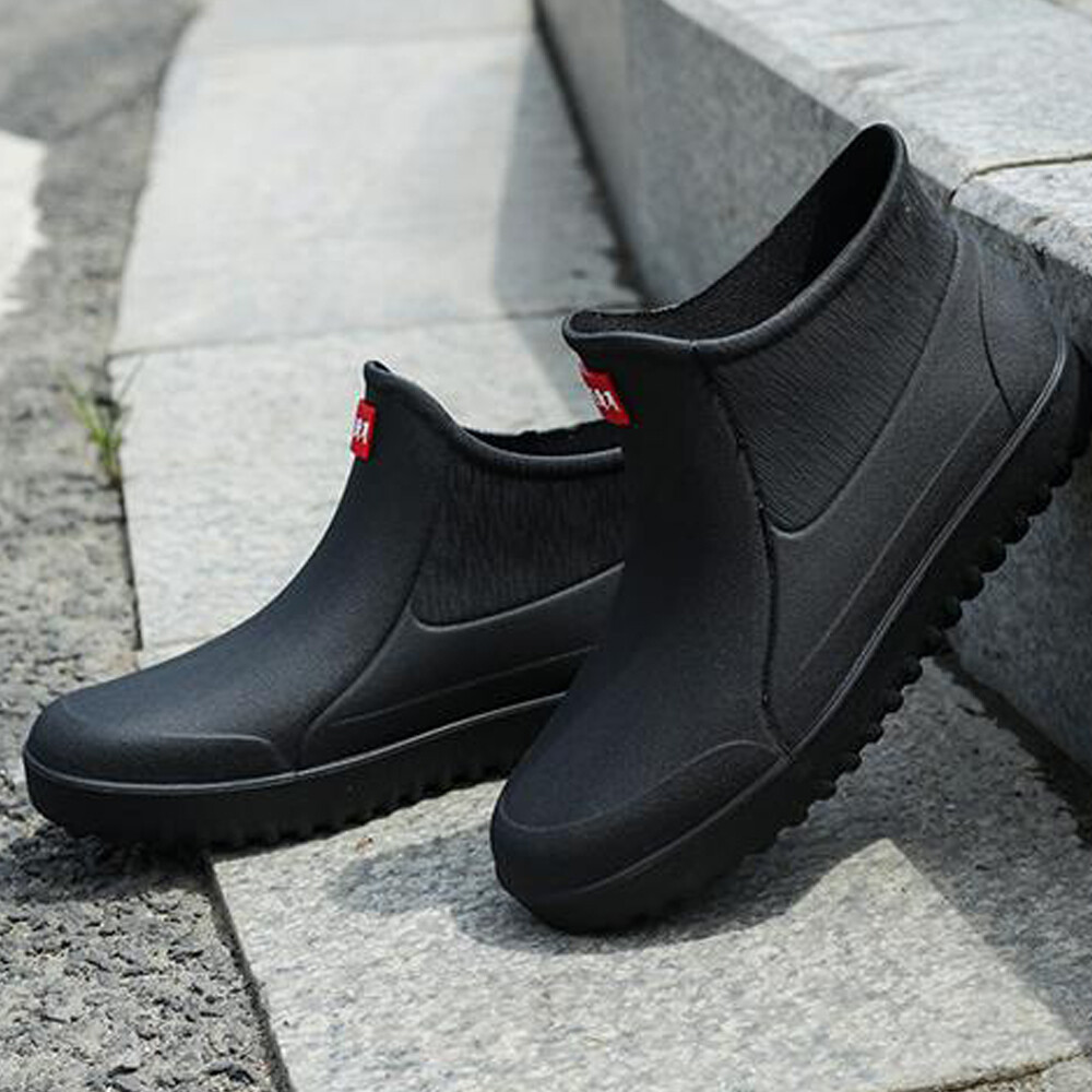Men’s Short Rain Rubber Boots Waterproof Ankle Deck Shoe Fishing Garden Out Size