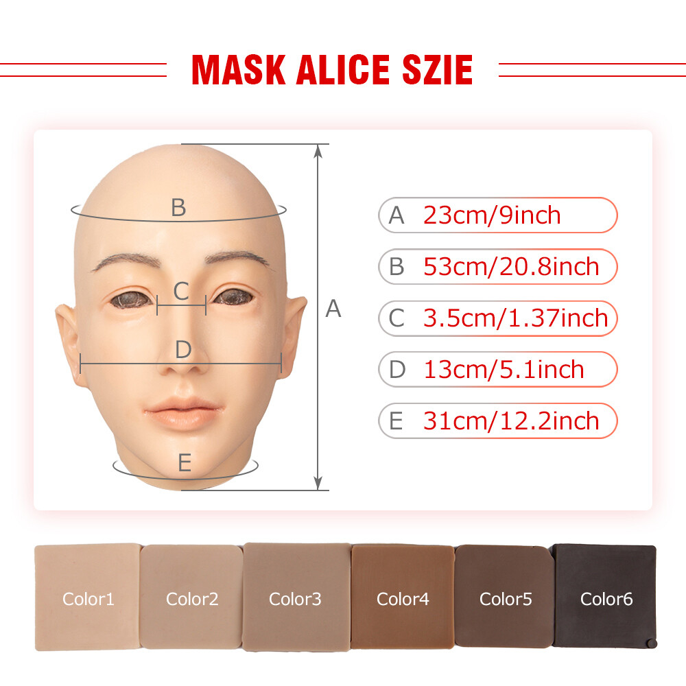SHM Full Silicone Bodysuit Breast Form Head Mask Full Face Disguise Crossdresser