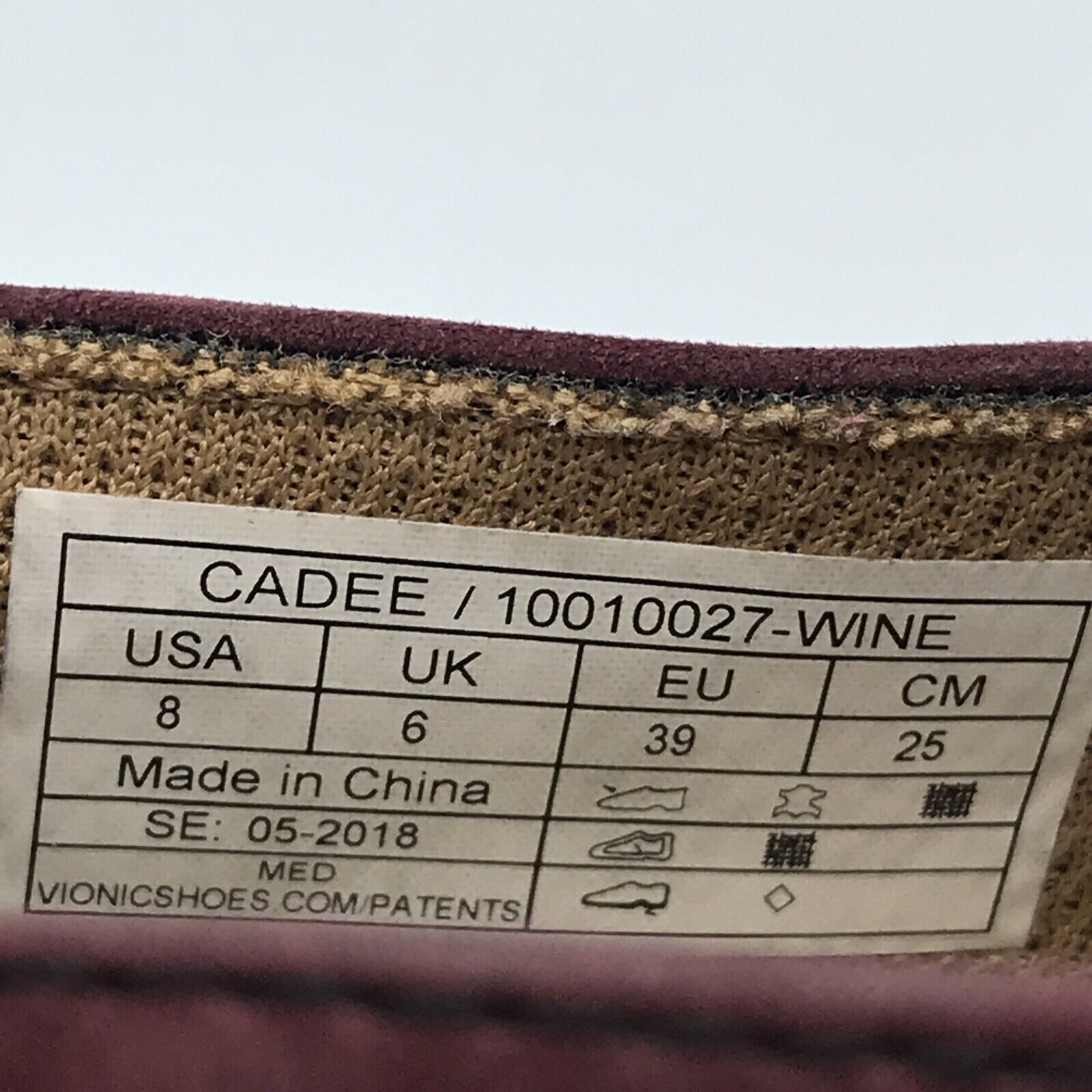 Vionic Cadee Suede Mary Jane Comfort Shoes Wine Red Size Women Sz 8 Slip On