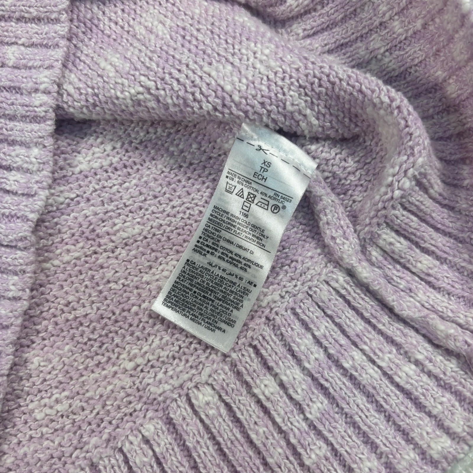 old navy pink lavender white knit sweater softgirl coquette dainty preppy shoujo
