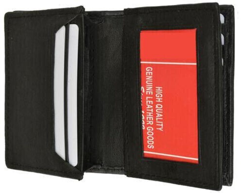 Rfid Mens Slim Front Pocket Wallet Genuine Leather Bifold Id/credit Card Holder