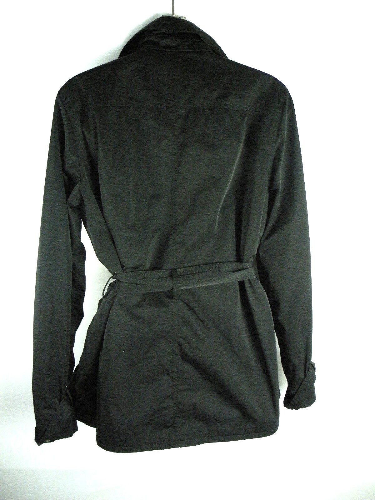 Lauren Ralph Lauren Womens Size Medium Black Belted Rain Jacket Windbreaker