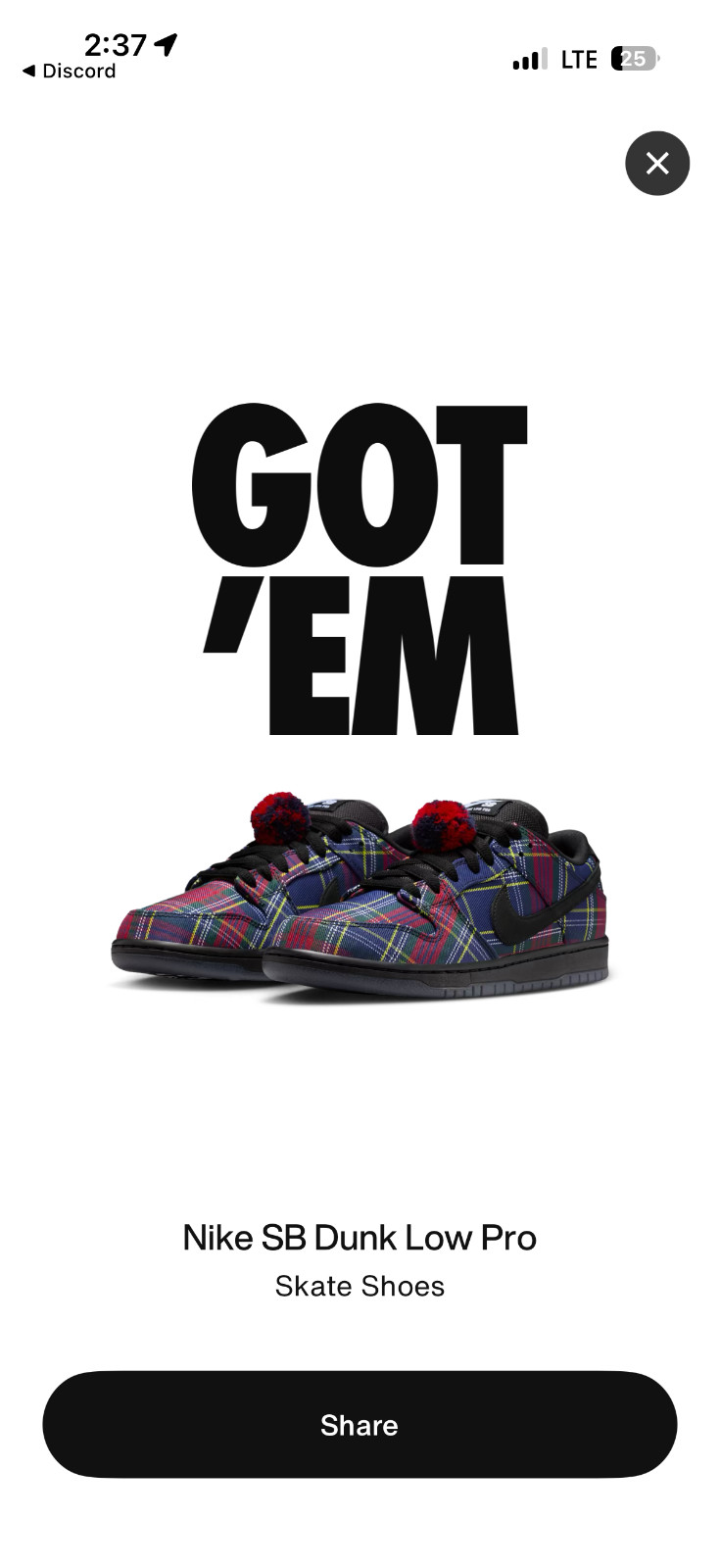Nike SB Dunk Low Pro “Nardwuar” (II1493-600) Men’s Size’s 6.5 / 8.5 **IN STOCK**