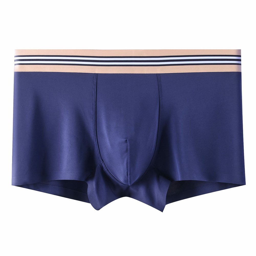 Sleek Design Thin Seamless Boxer Briefs for Men with Vibrant Stripe Patterns