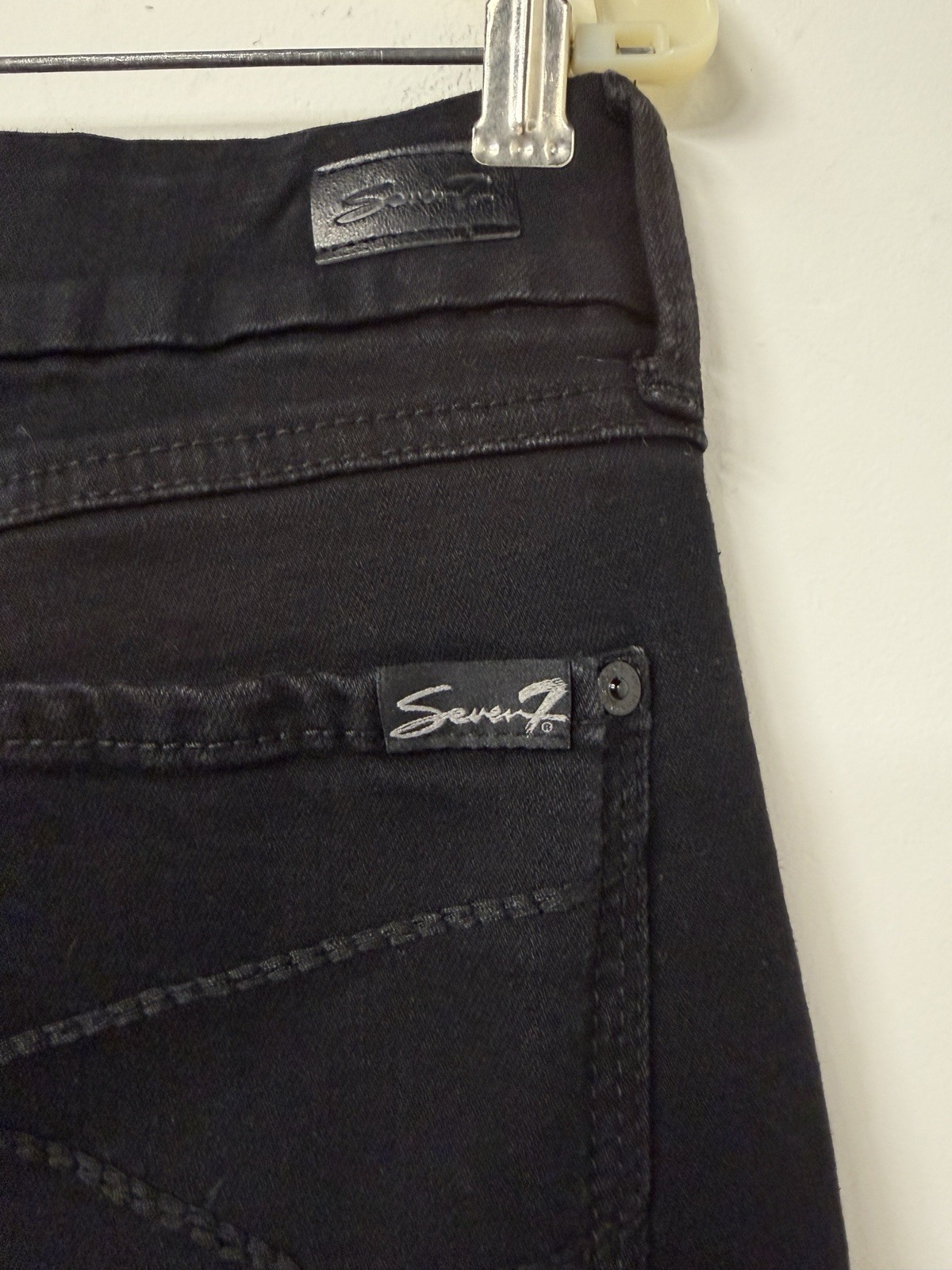 Seven 7 Women’s 14 Black Tummyless High Rise Comfortable Stretch Skinny Jeans