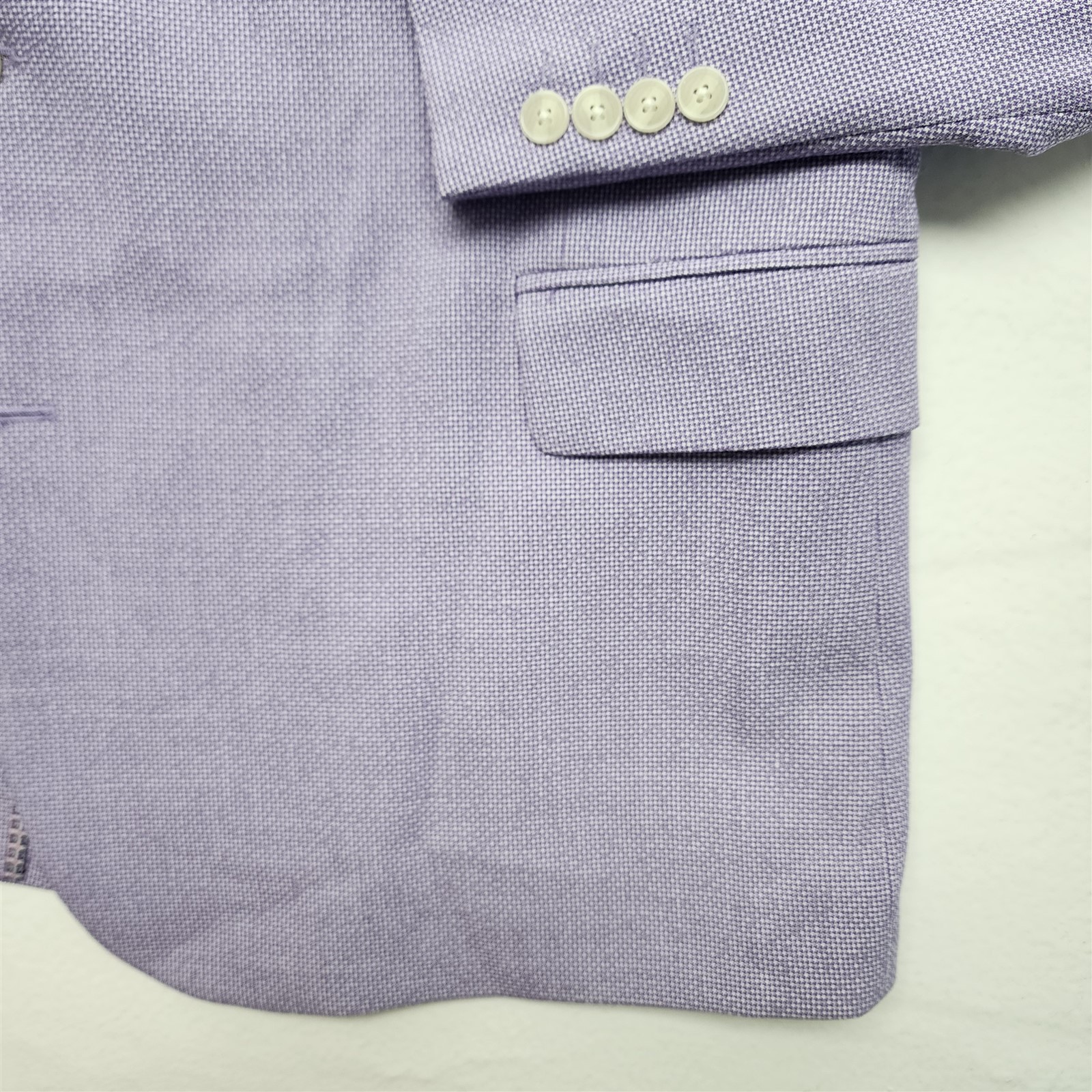 Stafford 52R Purple Micro Houndstooth Unstructured Soft Shoulder Blazer Jacket