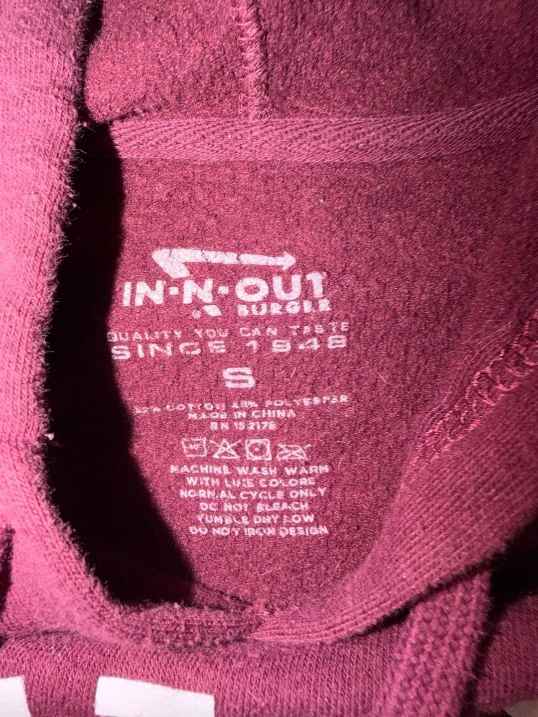 In-N-Out Burger Quality You Can Taste Graphic Pullover Hoodie, Burgundy