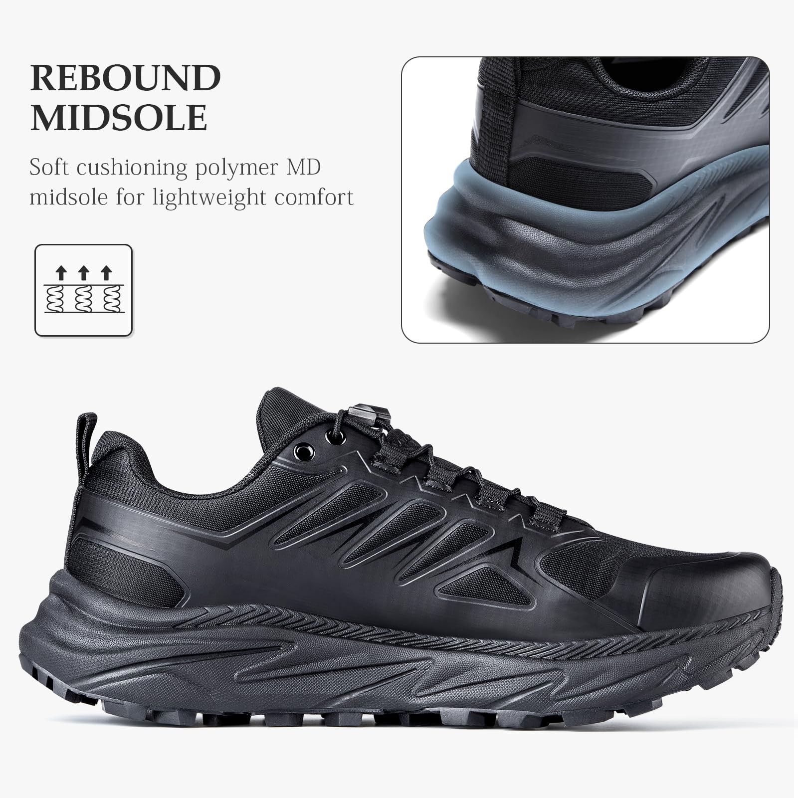 SRA Men’s Trail Running Shoes Lightweight Breathable Hiking Running Shoe with…