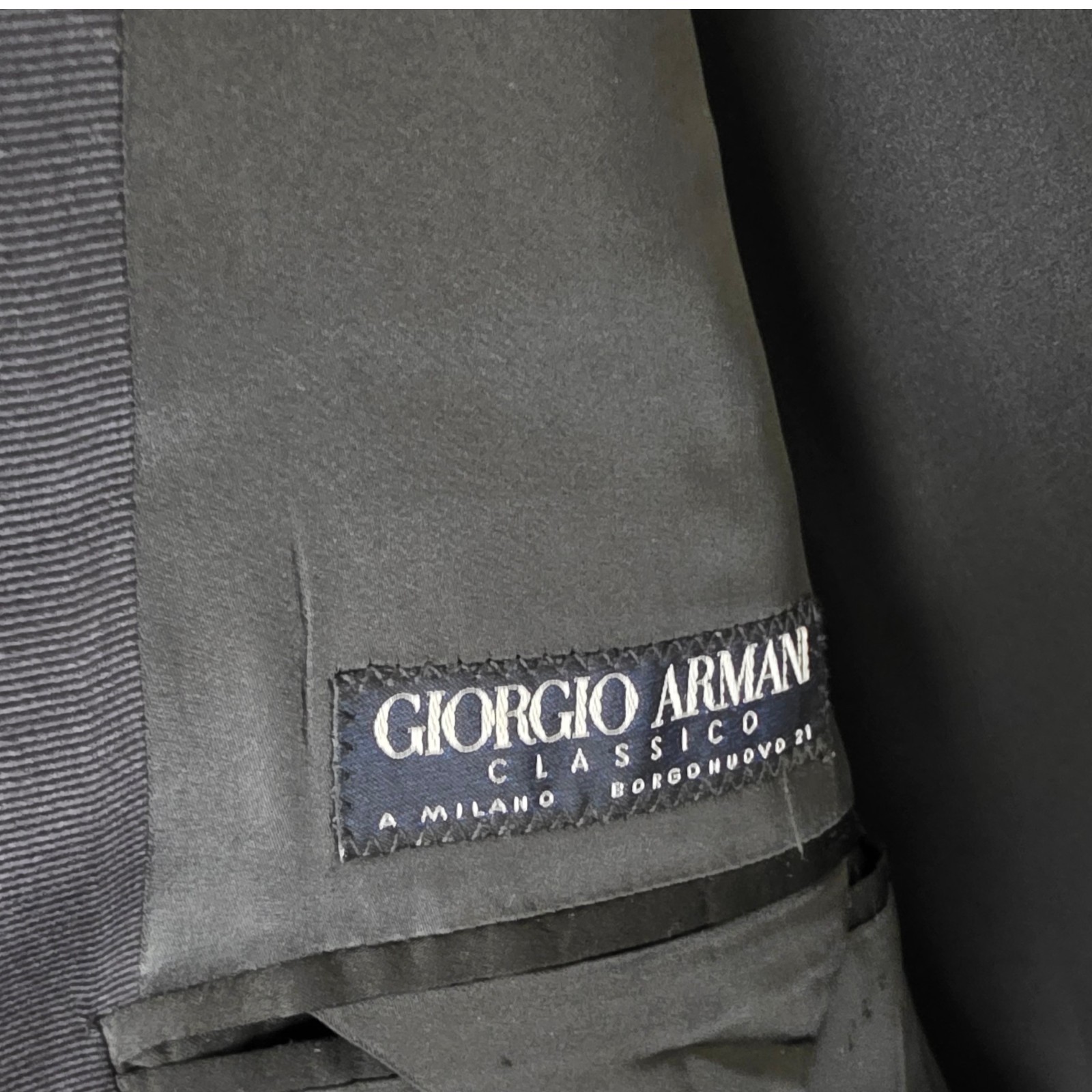 Vintage Giorgio Armani Tuxedo 46r 56it 45×32 A Milano Borgo 21 Peak Lapel