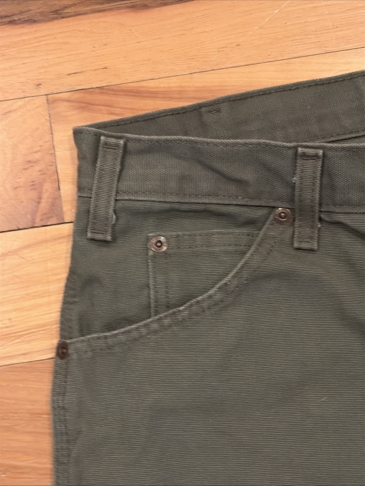 Dickies Carpenter Pants Mens 42 x 30 Green Relaxed Fit Work Canvas Hammer Loop