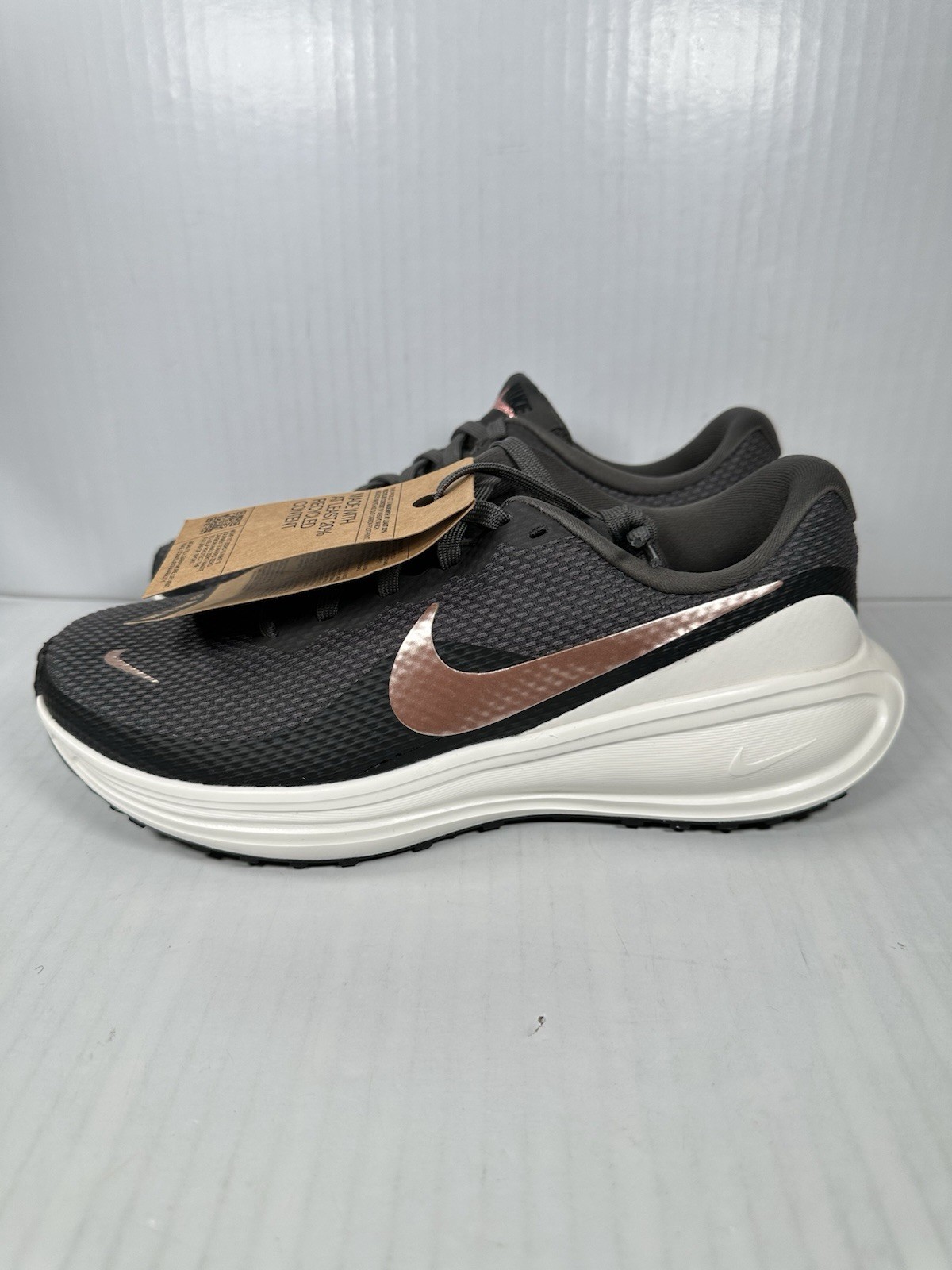 Size 7 Nike Revolution 8 Ash Black Womens Shoe Athletic Running HJ8485-200 NEW