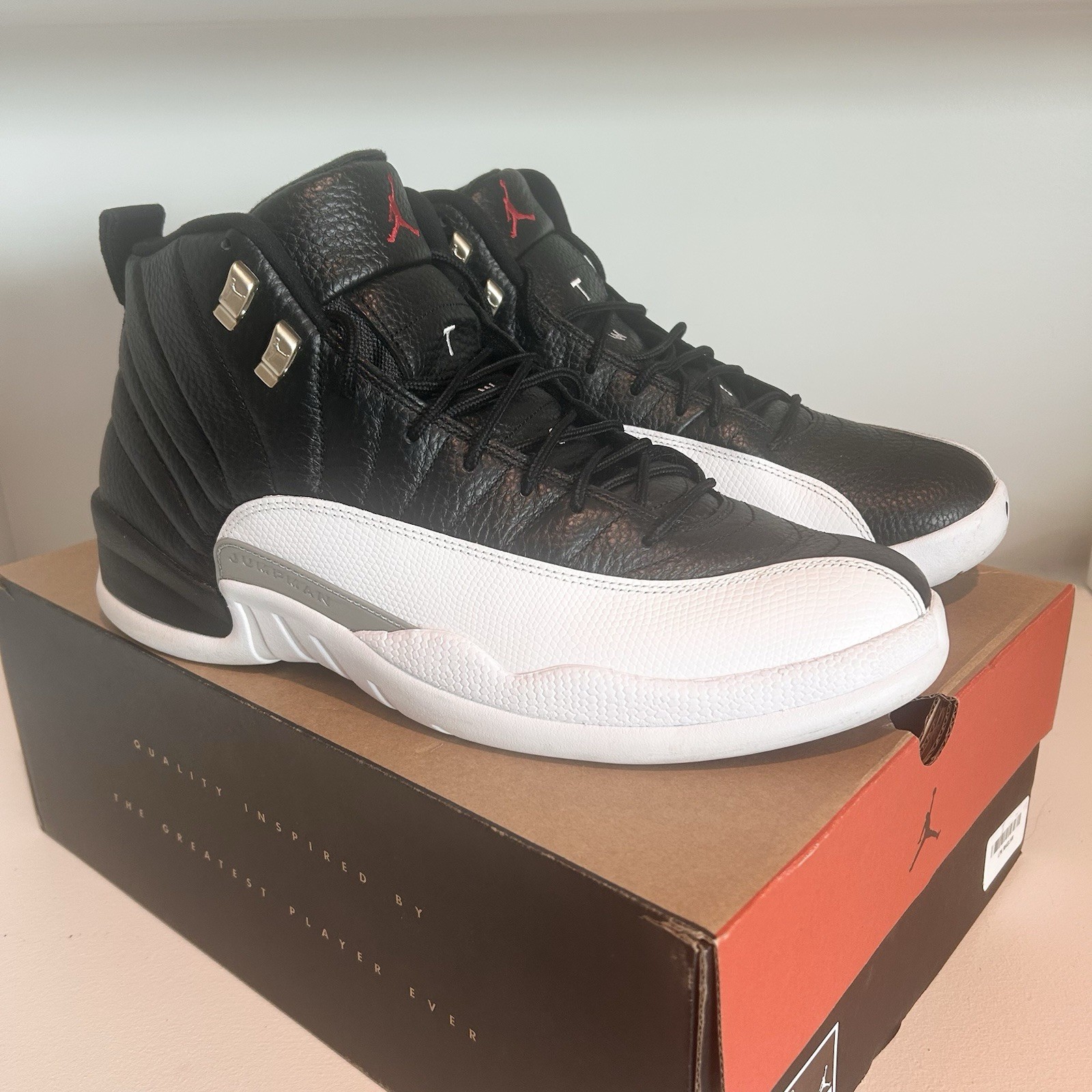 Air Jordan 12 Retro Playoff Black/White/Red CT8013-006 Men’s Size 14 With Box