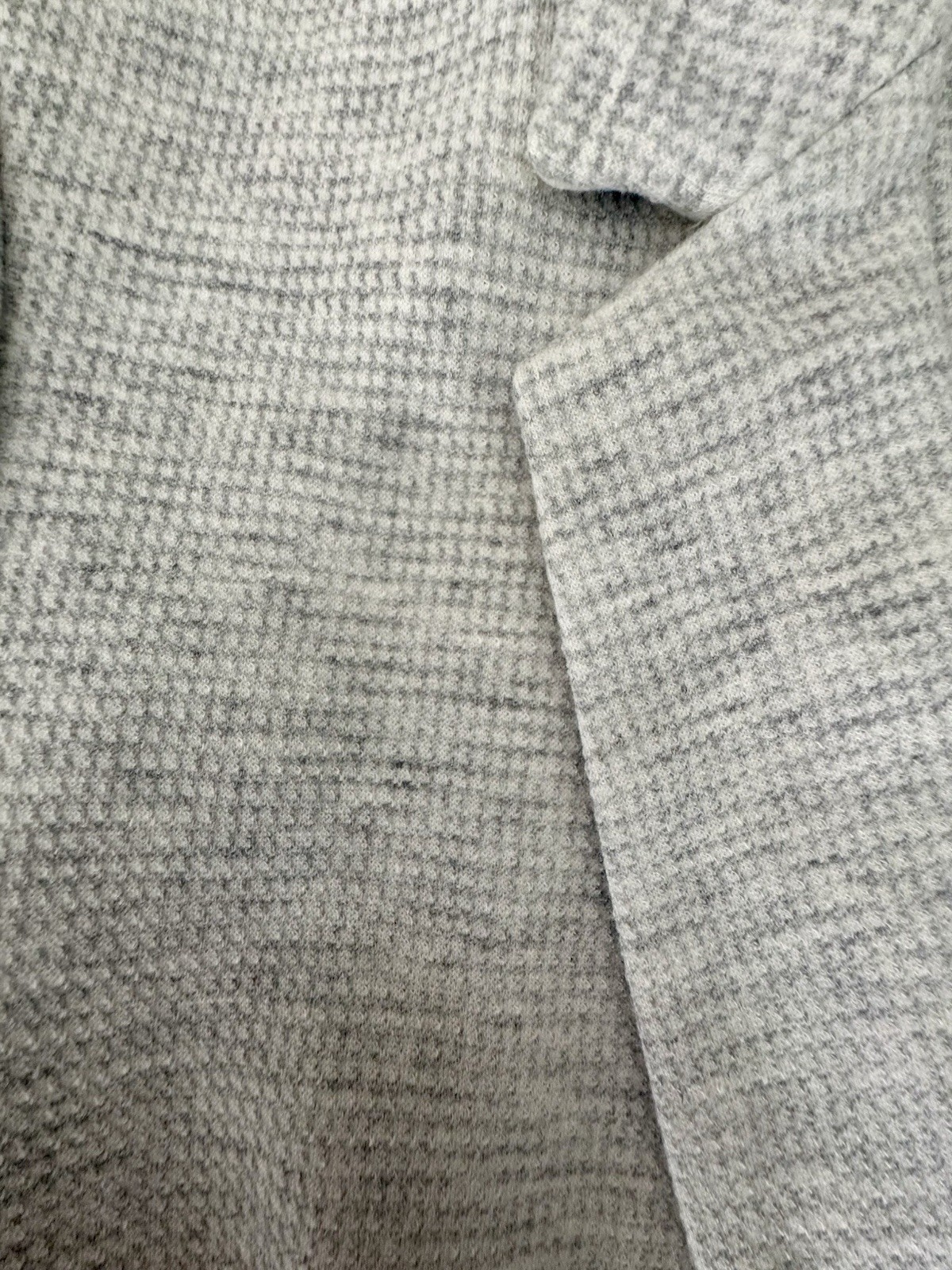 TALBOTS Aberdeen Knit Blazer Jacket Heather Gray Two Button Stretch Comfort (1X)