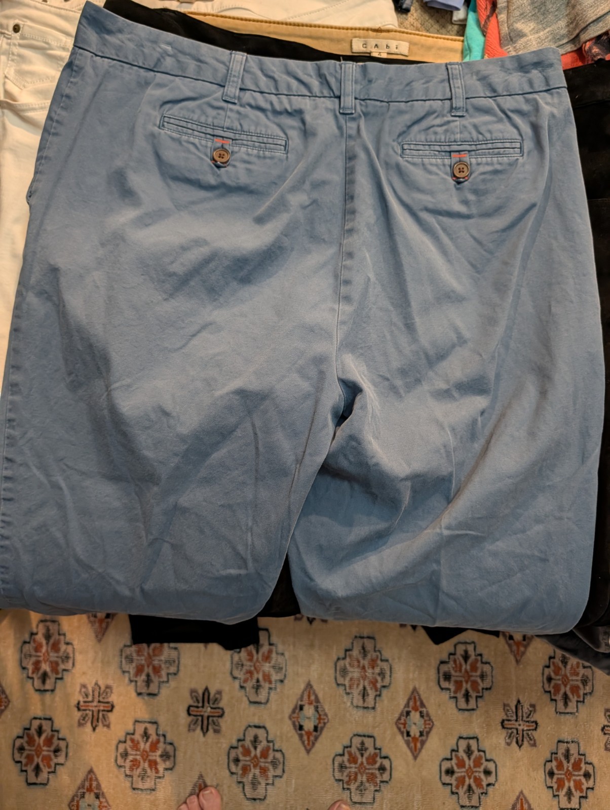Lands End Women’s Capris Size 12 Blue 100% Baumwolle (Cotton)