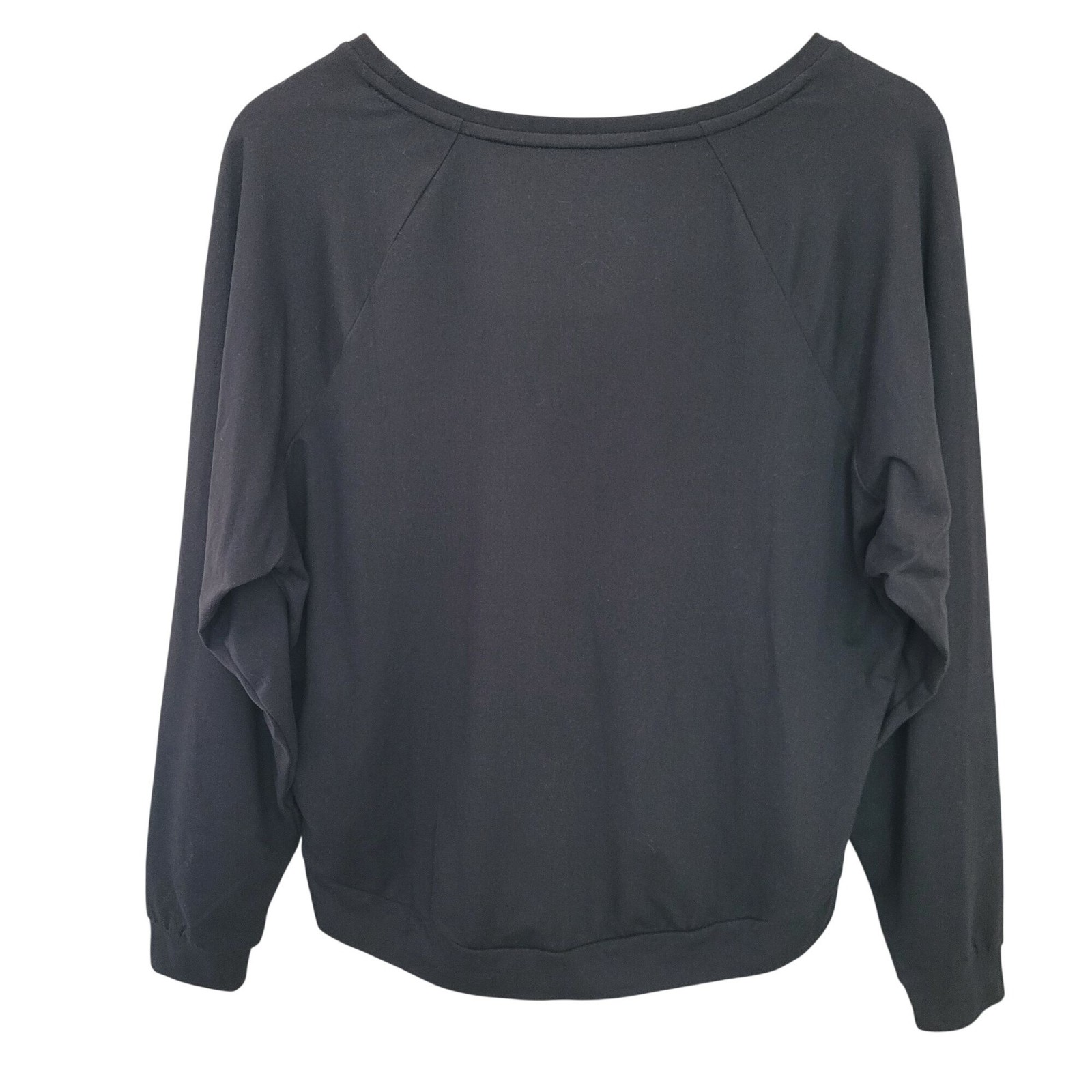 GapFit Brushed Jersey Hi-Low Sweatshirt Womens Size XS Black Casual NWT