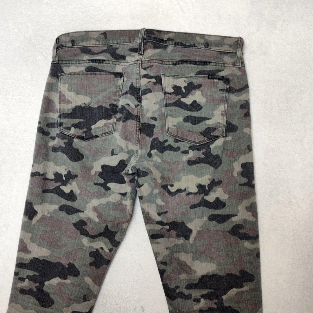 Hudson Jeans Womens 30 Green Camo Nico Midrise Ankle Skinny Camouflage Denim USA