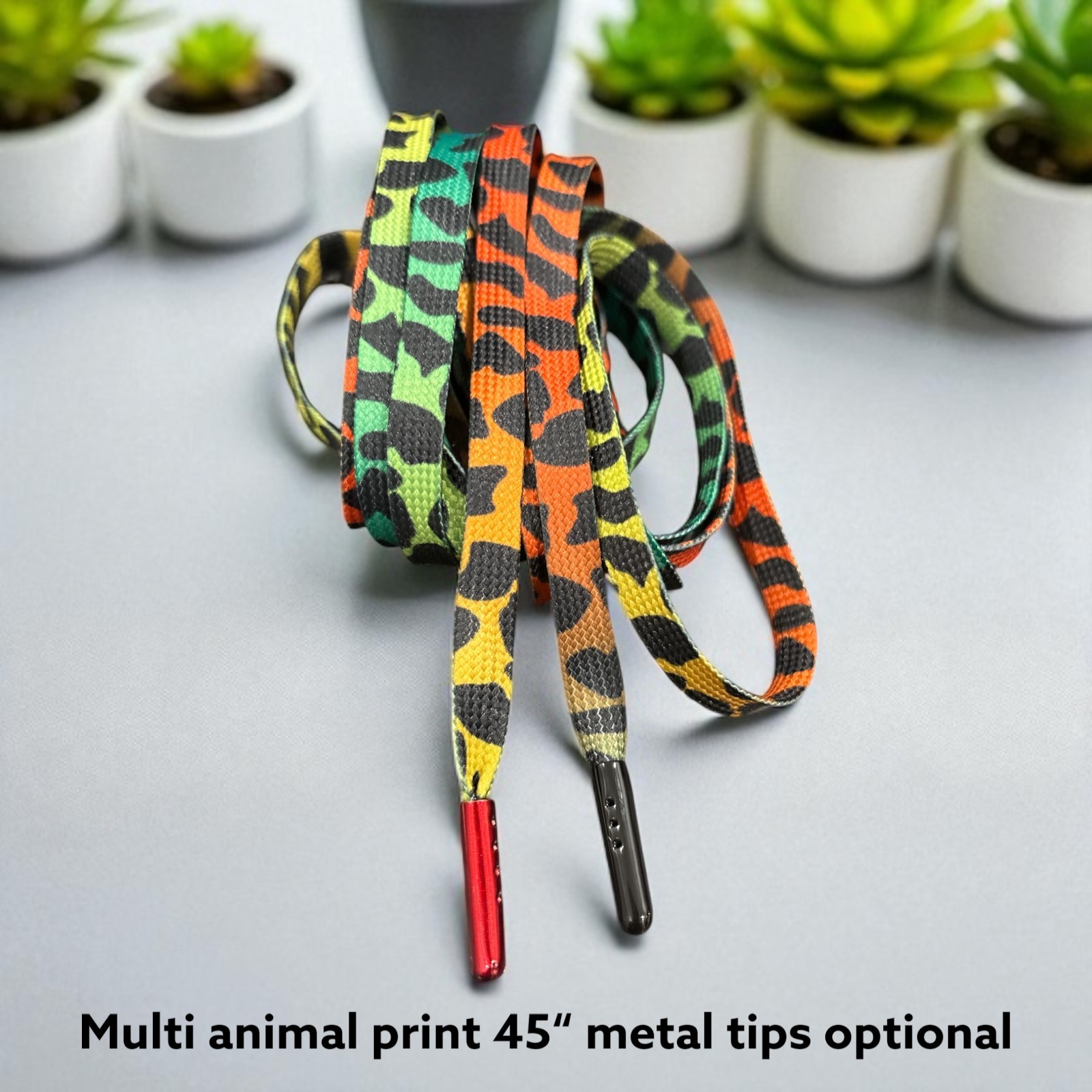 NEW Strings Camo Shoelaces 45 Long Great Color.