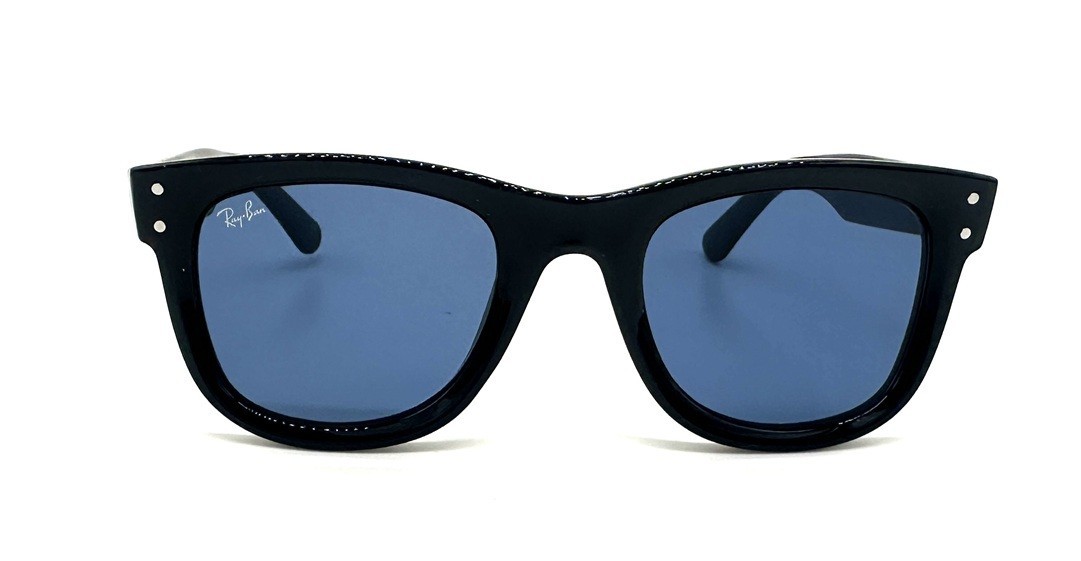 Ray Ban Wayfarer Boyfriend Reverse Black /Blue Sunglasses 0502S 6677/72 53mm