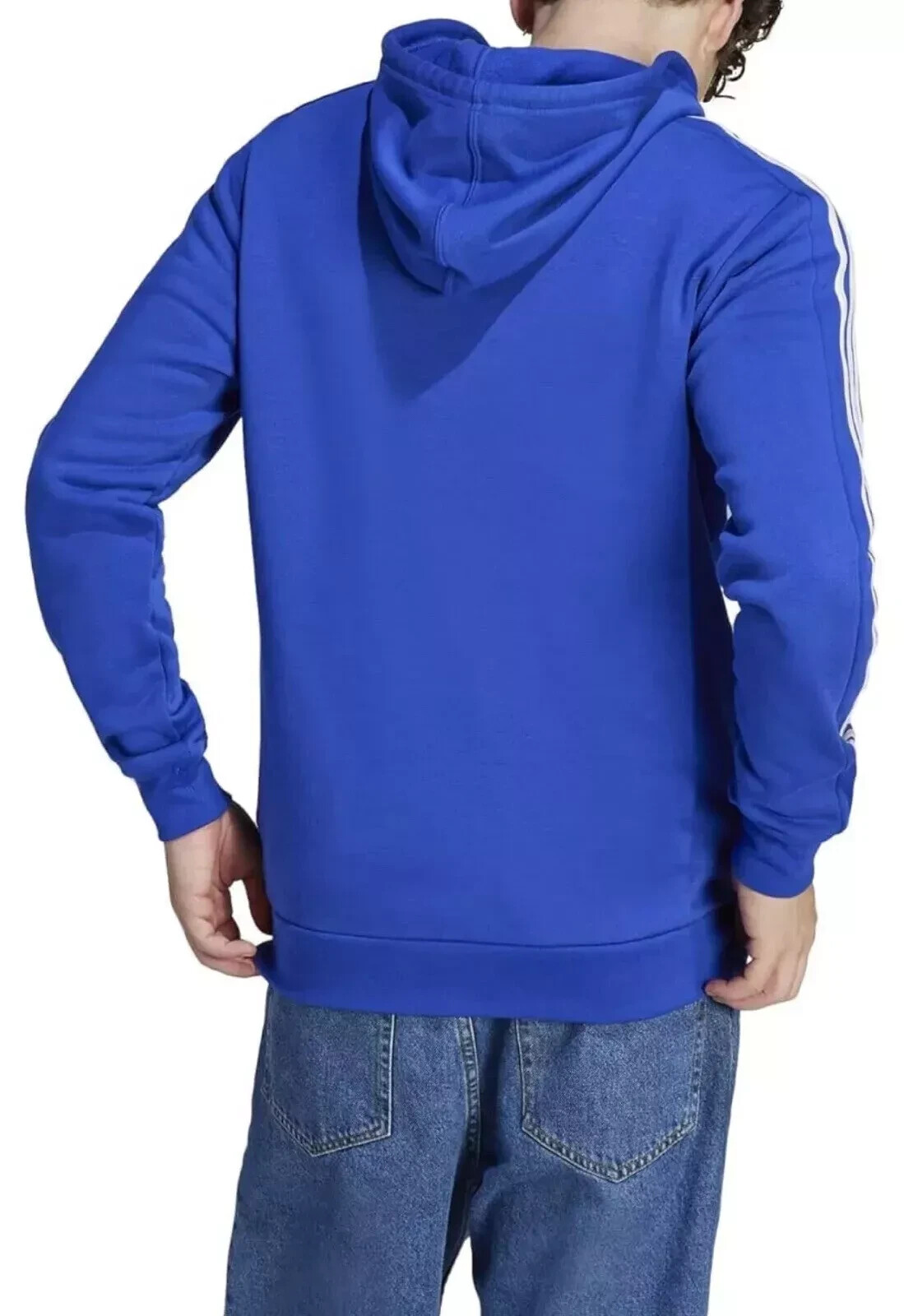 adidas men Essentials French Terry 3-Stripes Full-Zip Hoodie