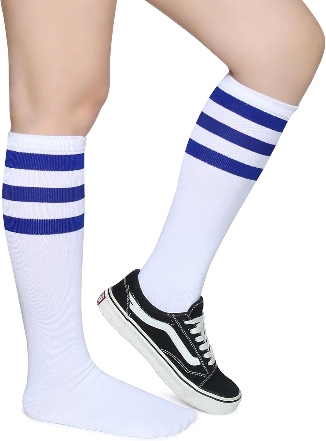Luxuriously Soft Triple Stripes Cotton Knee High Tube Socks for All Occasions
