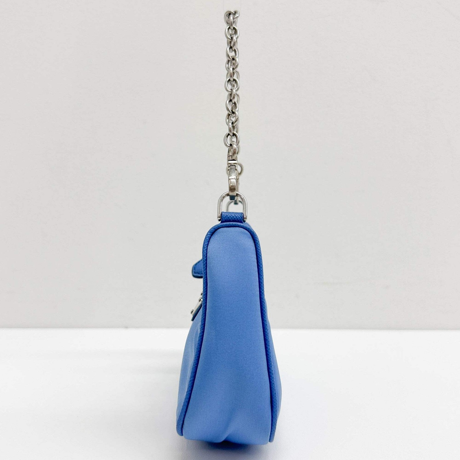 PRADA Mini Re-Edition 2005 Re-Nylon Blue Nylon Hand Bag
