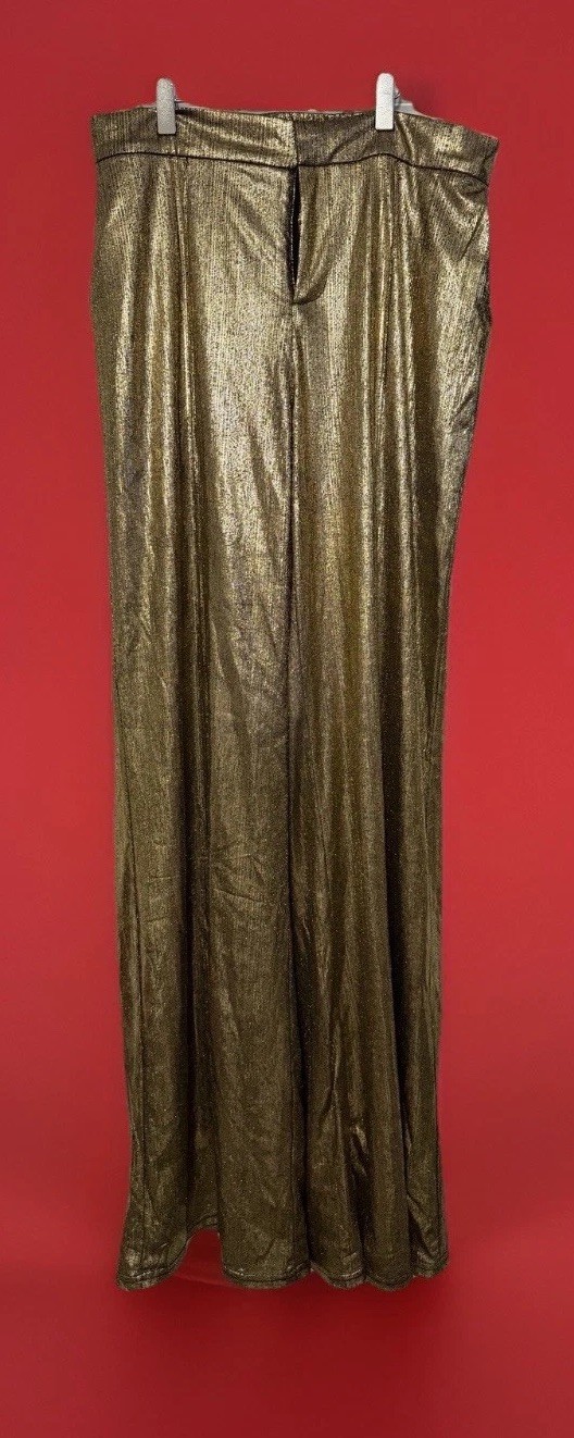 Sugarlips Gold Pant Trouser Perfect for Christmas Party Or Any Occasion Size L