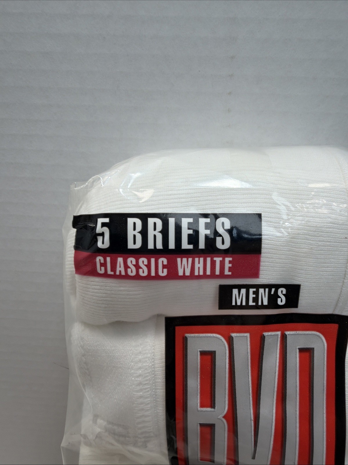 BVD Men’s 5 Pair L 38-40 Classic Cotton Briefs Underwear Large 1 Pack