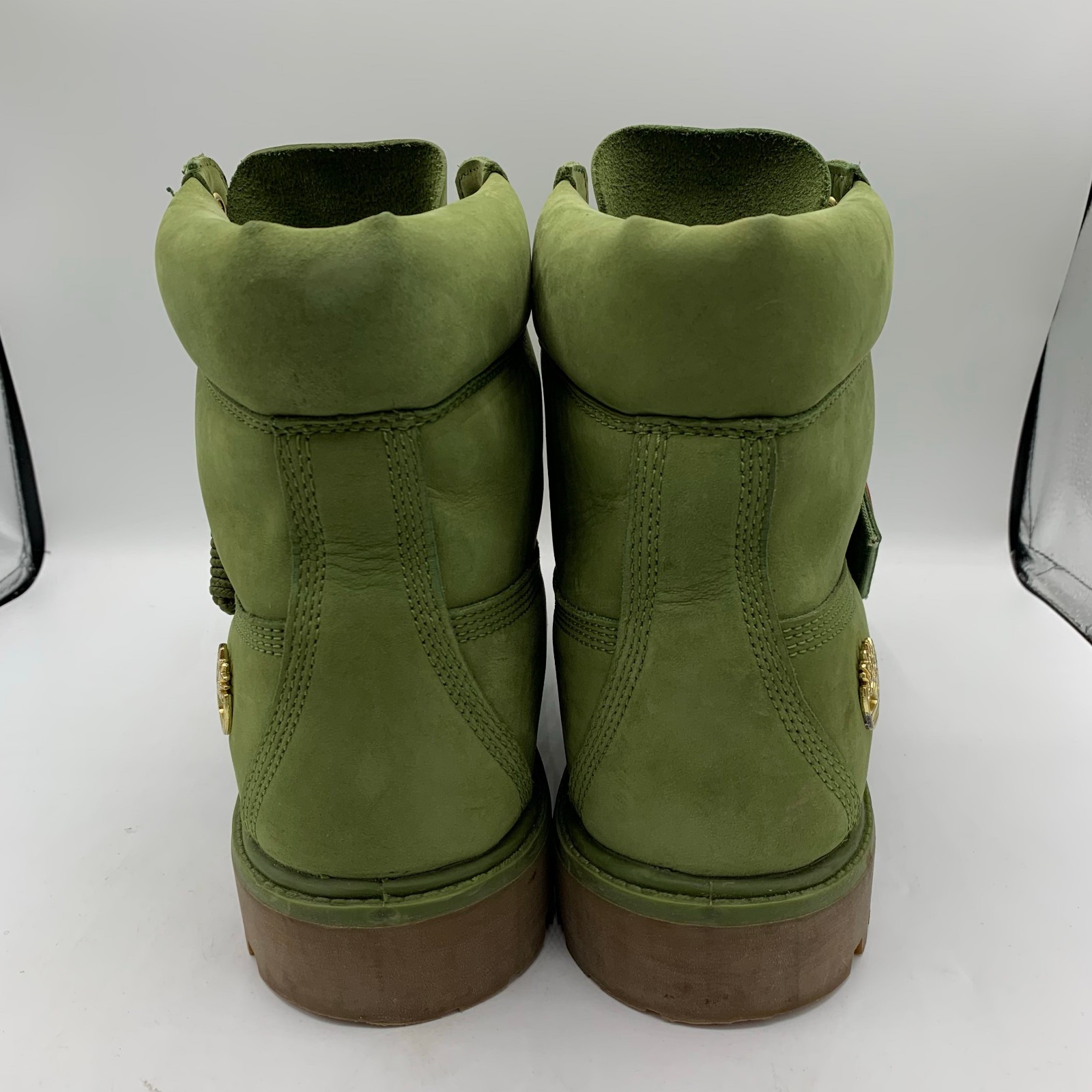Timberland 6″ Boots Mens Size 11 Green Leather DJ Khaled Secure the Bag