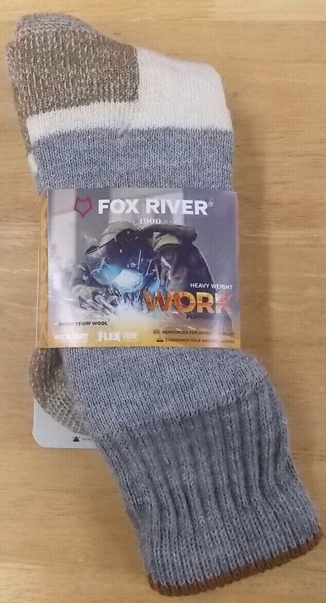 Fox River 6650 Mid Calf Wool Work Sock Heavyweight Steel Toe Boot, 1 Pr, GR XL