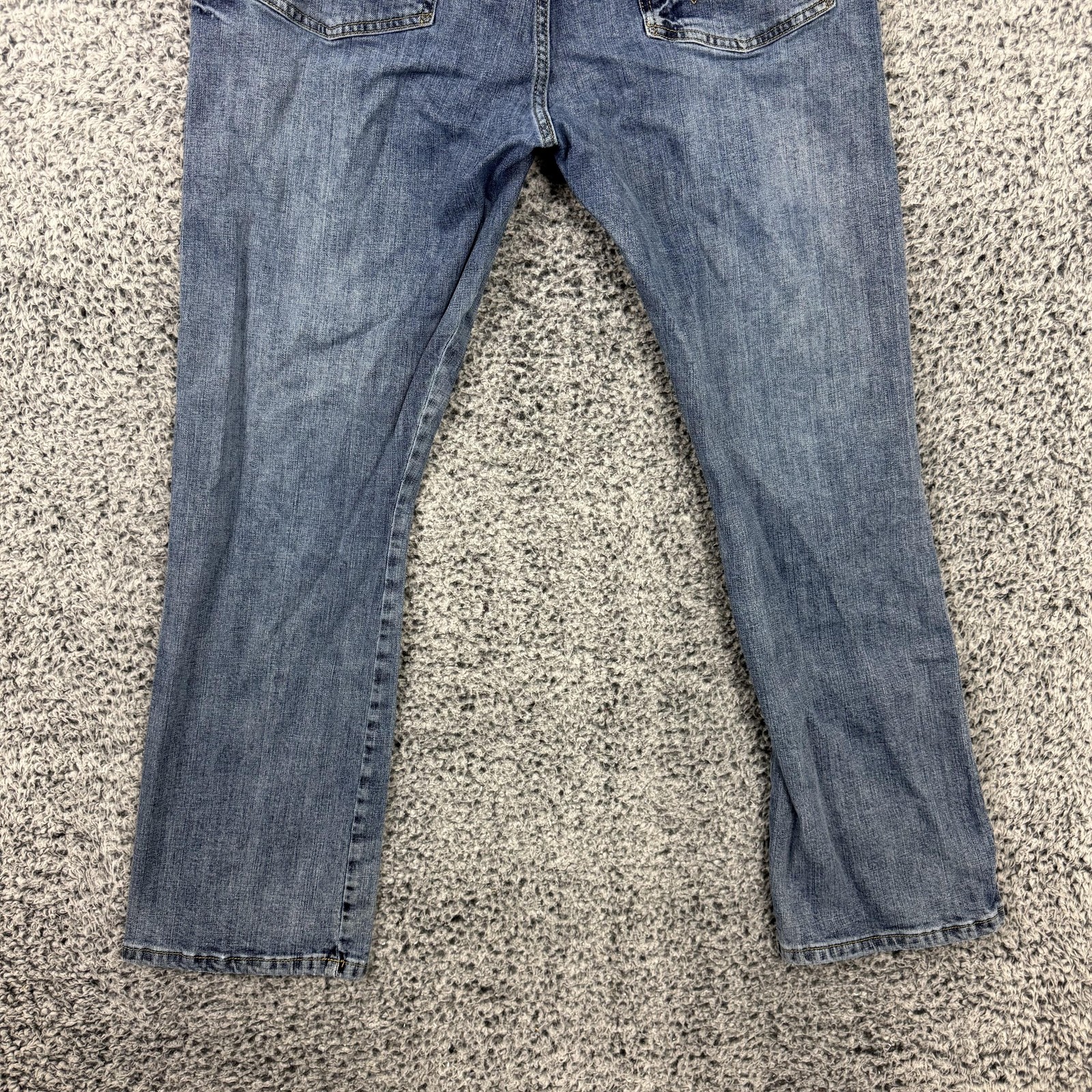 Wrangler Retro Jeans Mens 35×32 Blue Denim Slim Bootcut Stretch Medium Wash