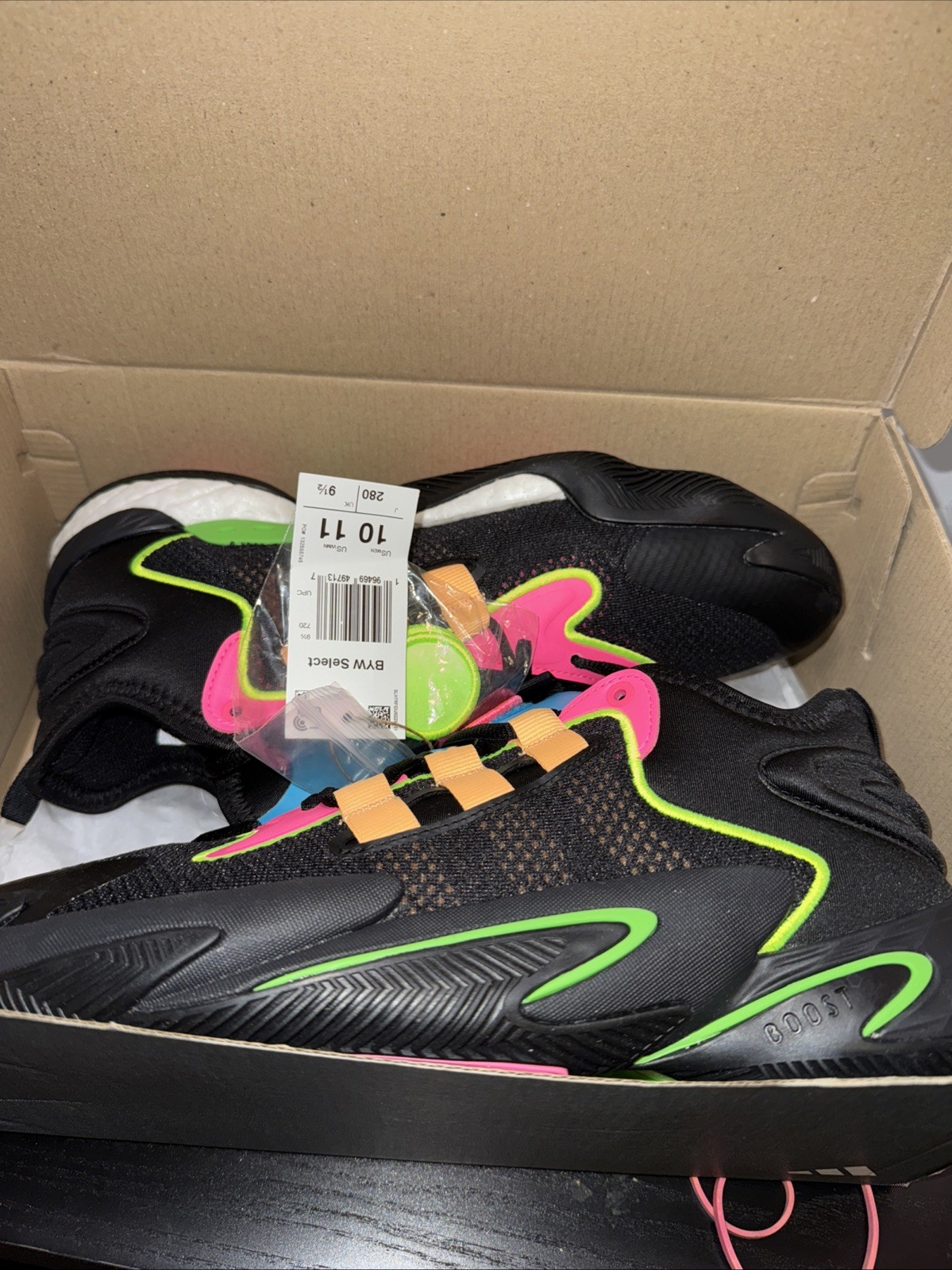 NEW! adidas BYW Select Black Pink Orange -Size 10 Men – Women’s 11/Unisex/Basket