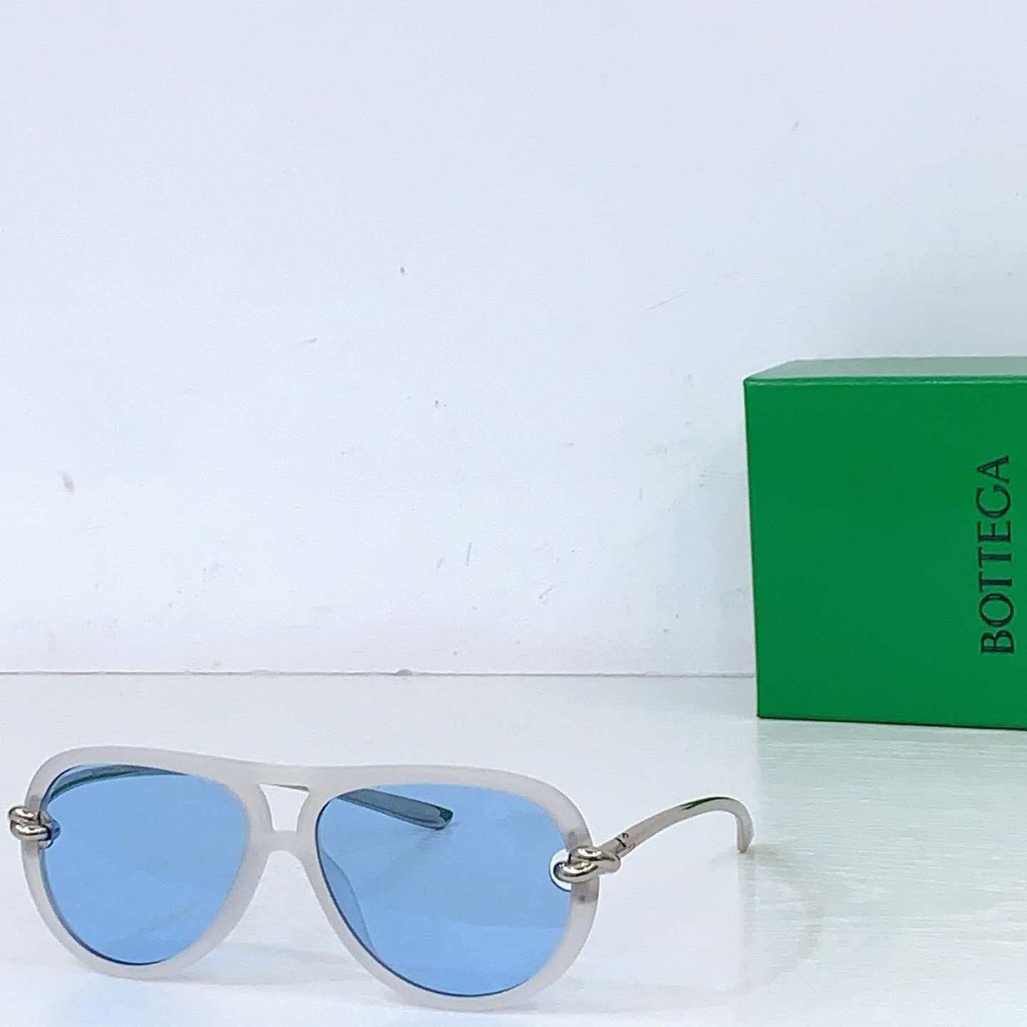 BOTTEGA VENETA Sunglasses Aviator Metal Frame – Model: BV1418S – Size: 58-15-145