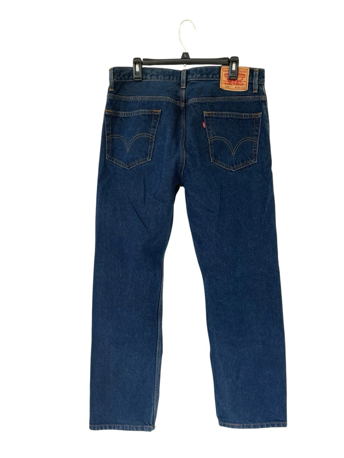 Levi’s Men’s 505 Jean Regular Fit Straight Leg ( Dark Blue, 30 X 32 )