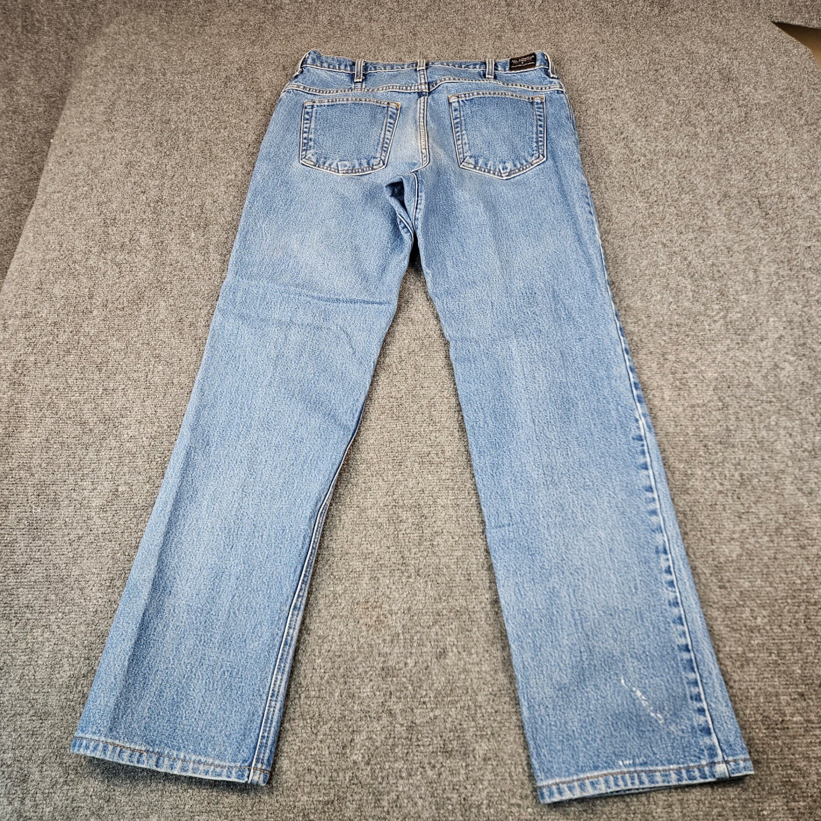 All American Clothing Co Mens Straight Leg Jeans Blue Cotton Made in USA