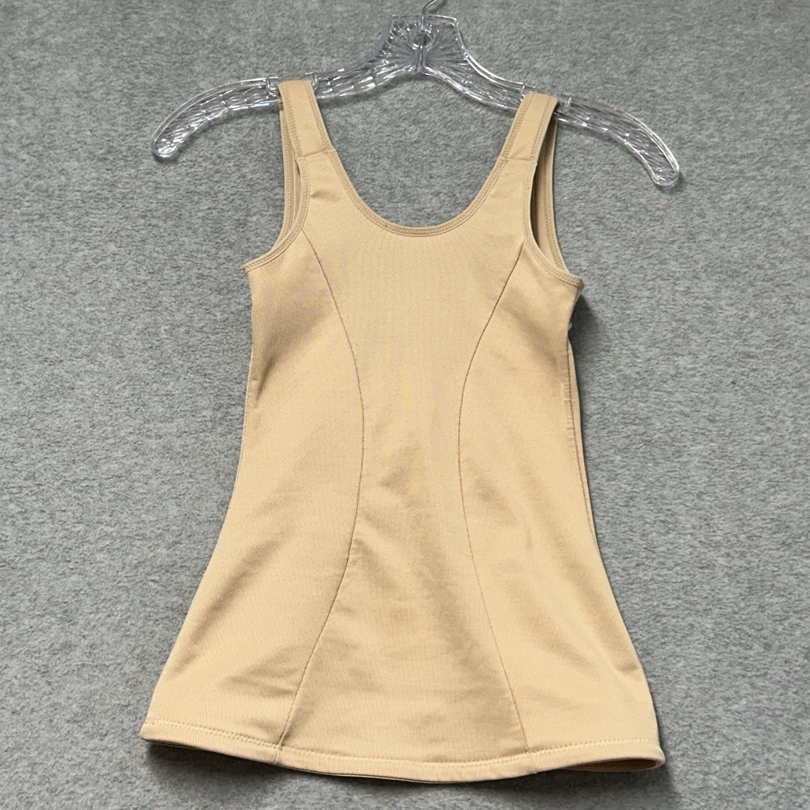 CUPID Open Bust Slimming Control Stretch Shapewear M Beige Tan Cami Tank