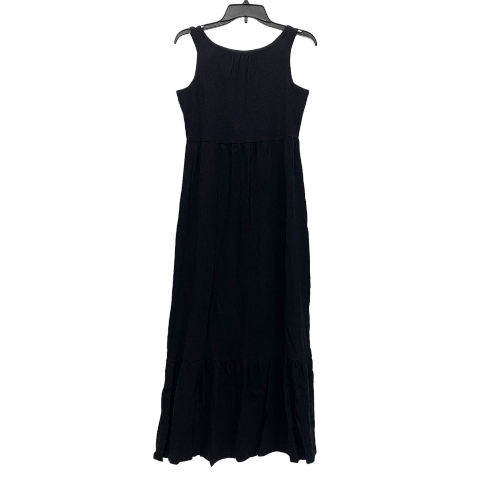 Time And Tru Womens Size XS 0-2 Tiered Knit Maxi Dress Black Soot