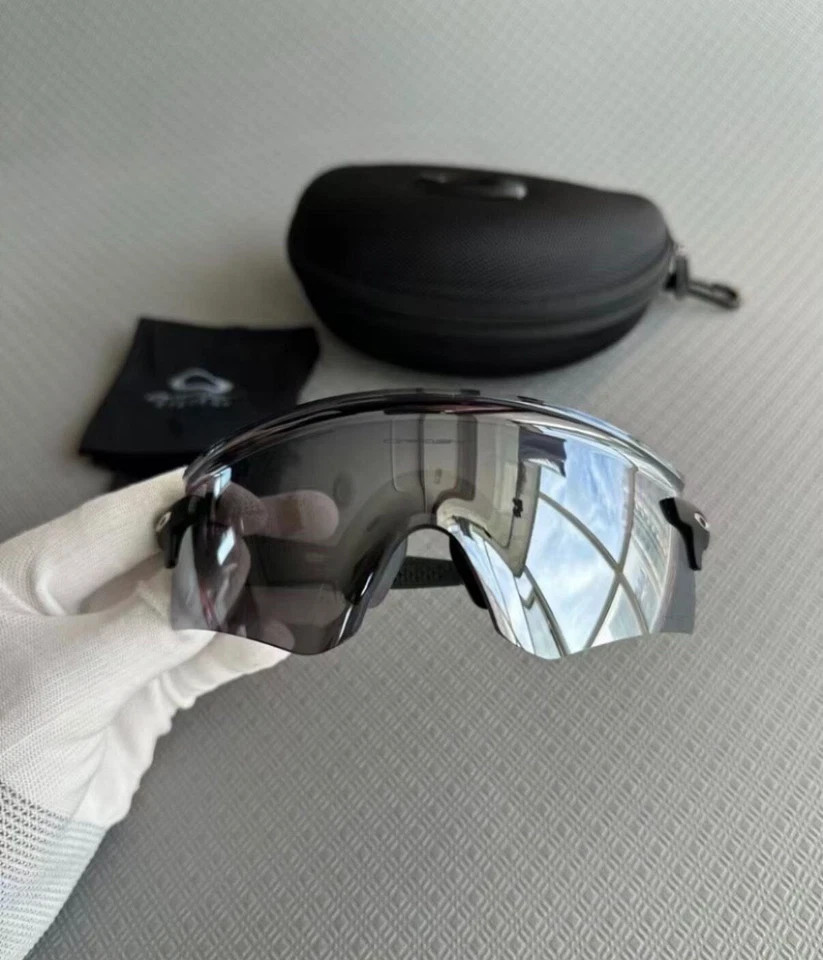Oakley Encoder Sunglasses OO9471 Polished Black Frame PRIZM Silver Lens Shield