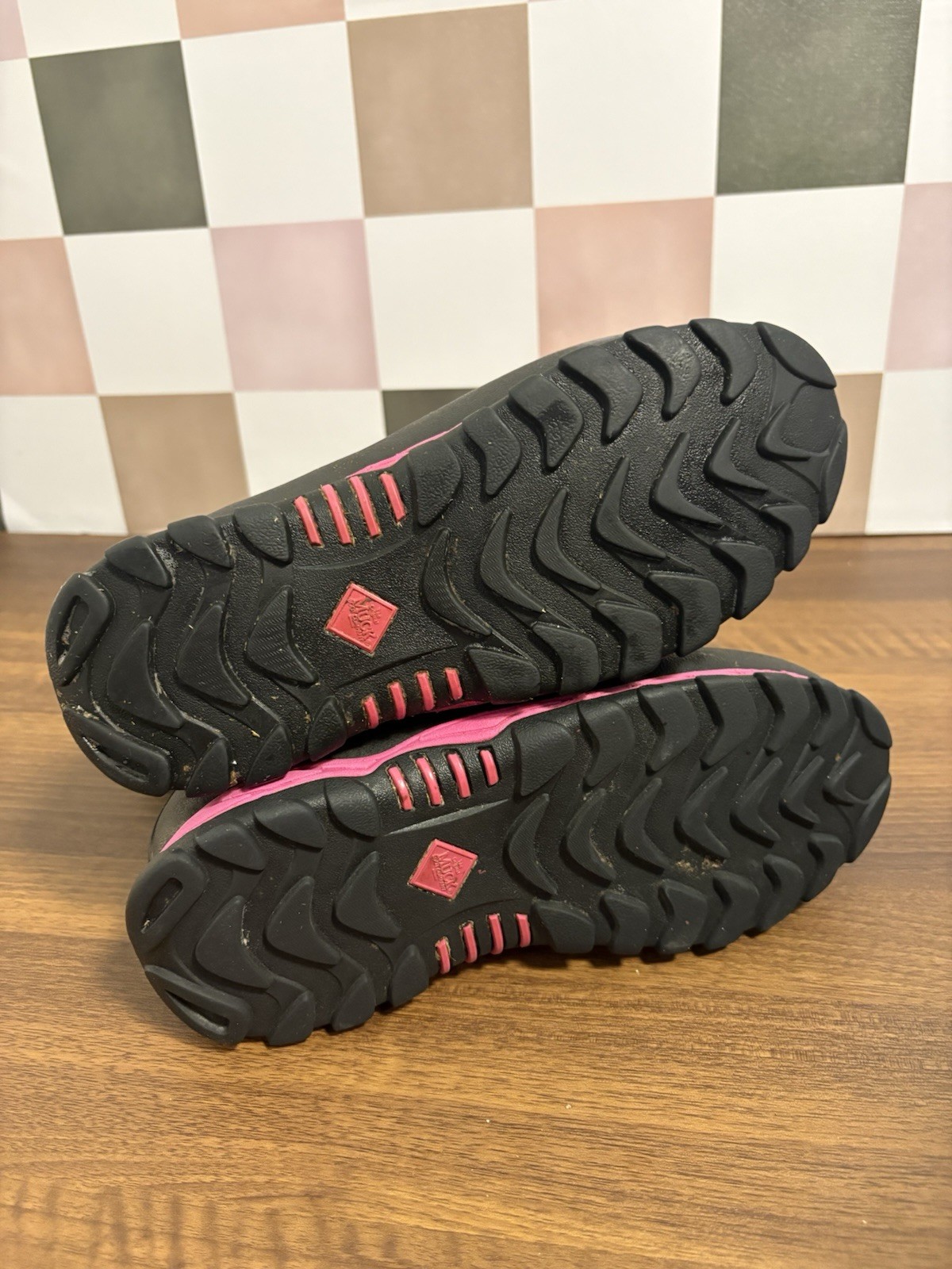 Muck Boot Company Kids Waterproof Boots Black Pink Size 6 Rubber Neoprene