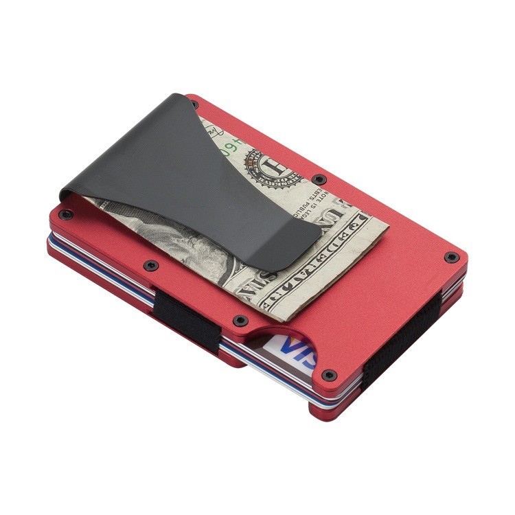 Leatherboss Men’s RFID Blocking Slim Money Clip Minimalist Wallet Card ID Holder