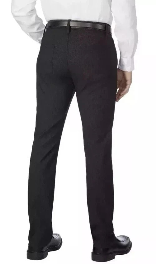 Urban Star Men’s Stretch Relaxed Fit Straight Leg Pants, Black, Size 30X32