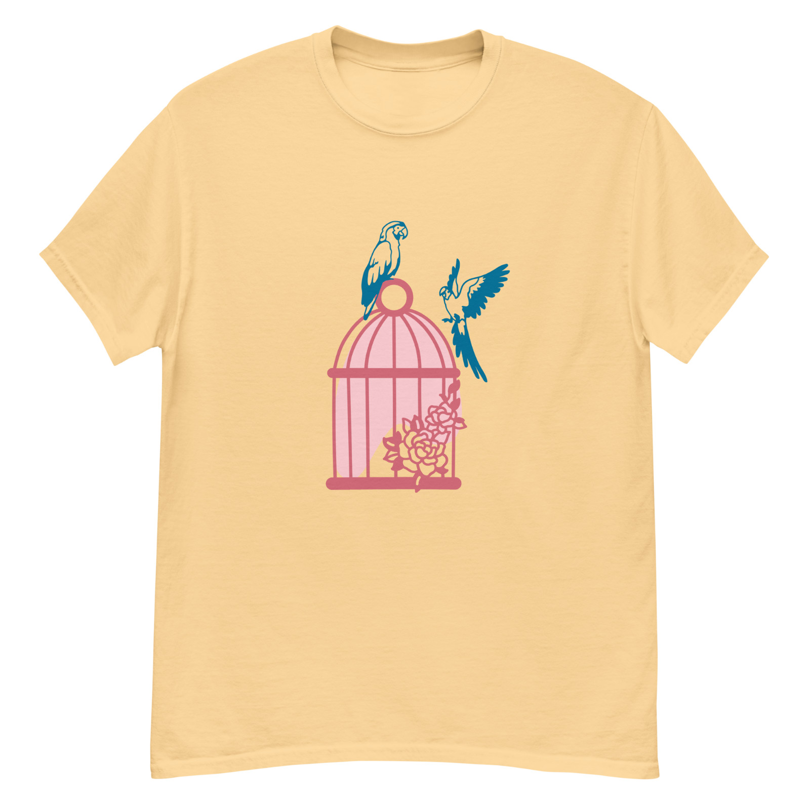 Freedom Blooms Birdcage T-Shirt Mens S-2XL