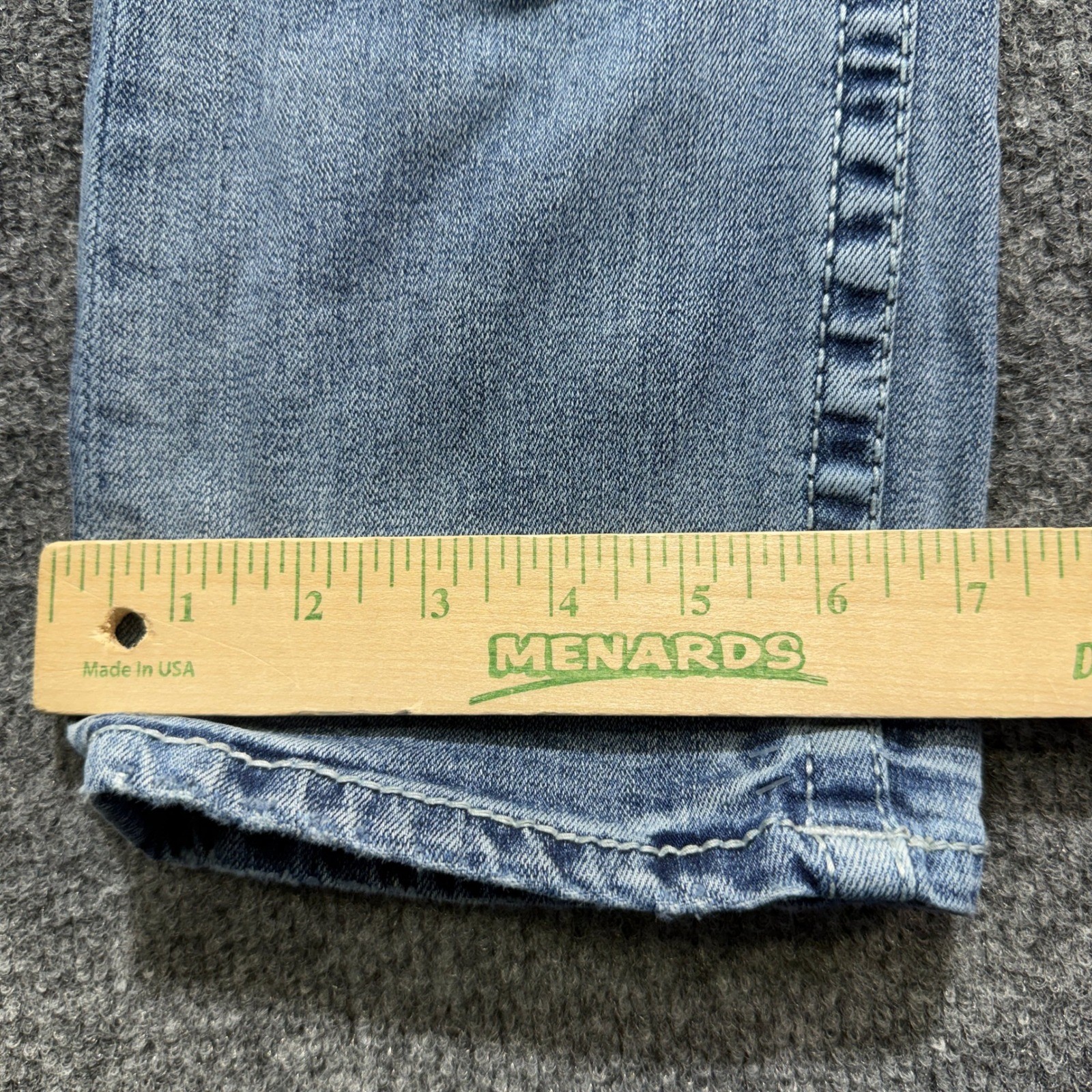 BKE Jake Straight Jeans Mens 31×34 Light Wash Denim Stretch Embroidered Pocket