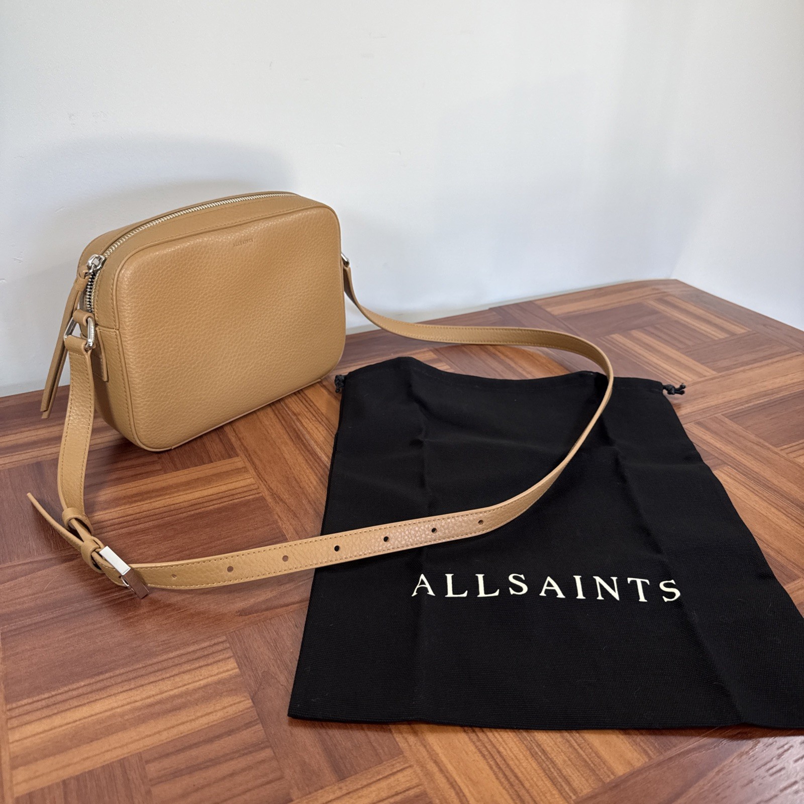 Allsaints Crossbody Purse – TAN – EXCELLENT CONDITION, Pre-Owned FREE S&H