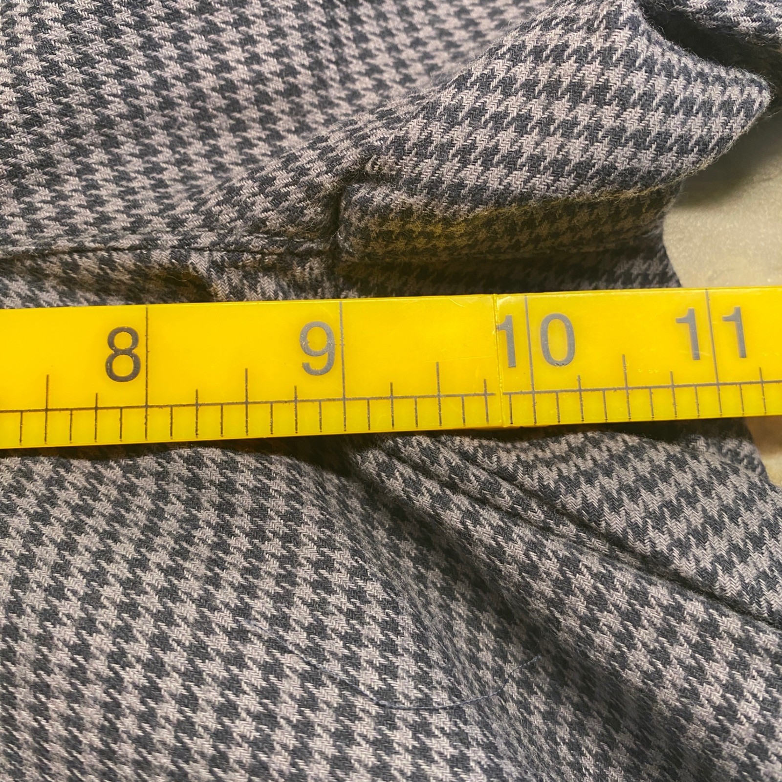 Ben Sherman Mens Grey Houndstooth Straight Fit Stretch Pants 28×30 BS33WB298