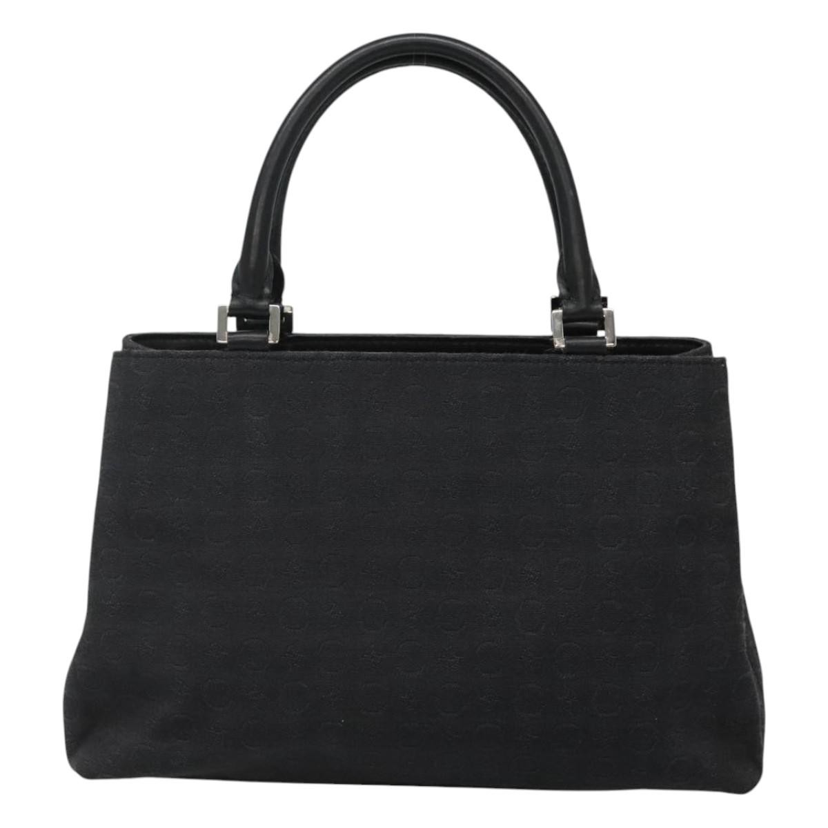 CELINE C Macadam Canvas Hand Bag Black Auth sw213