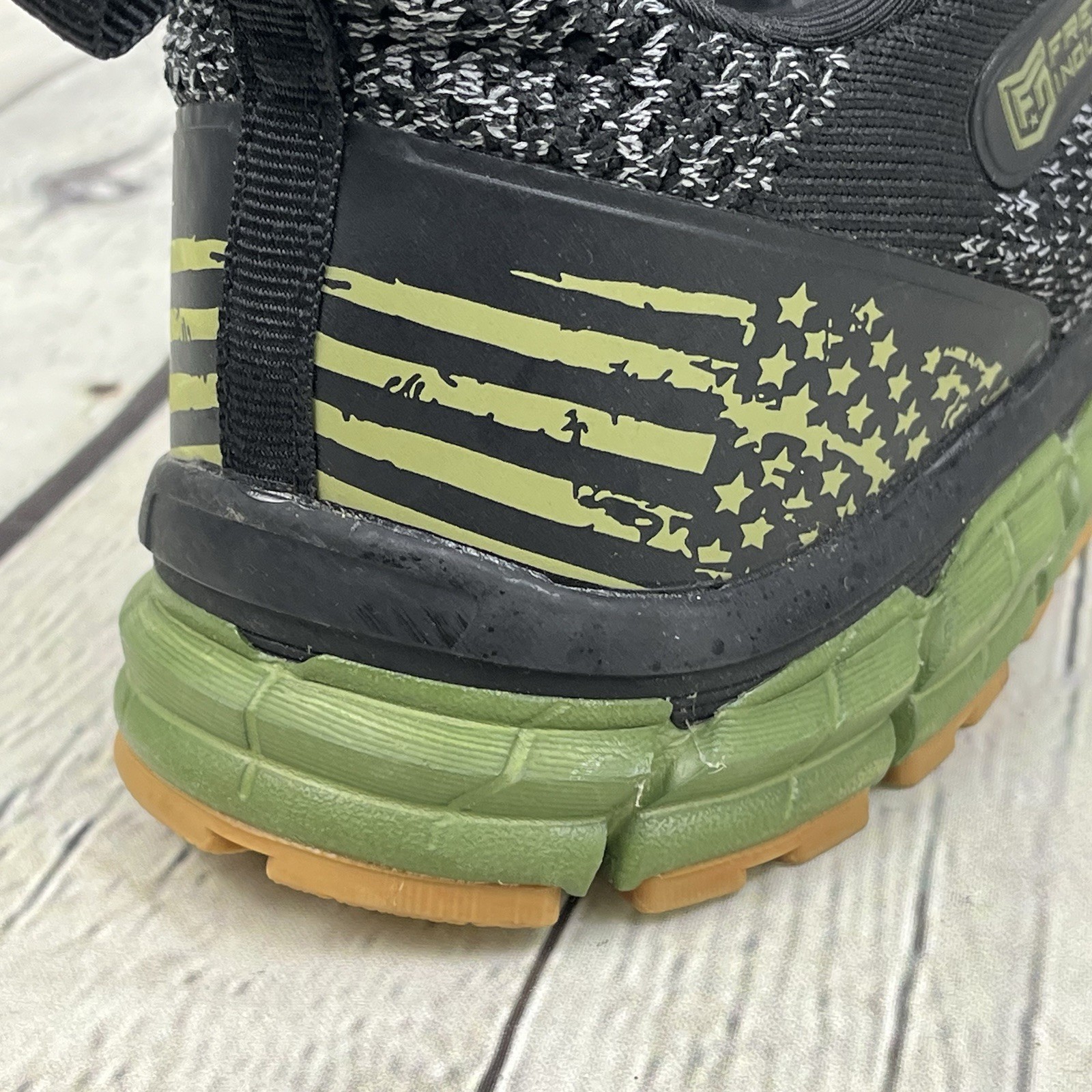 Freedom Industries XP1-RT Trail Running Shoes Mens Size 8.5 Black Green Sneakers