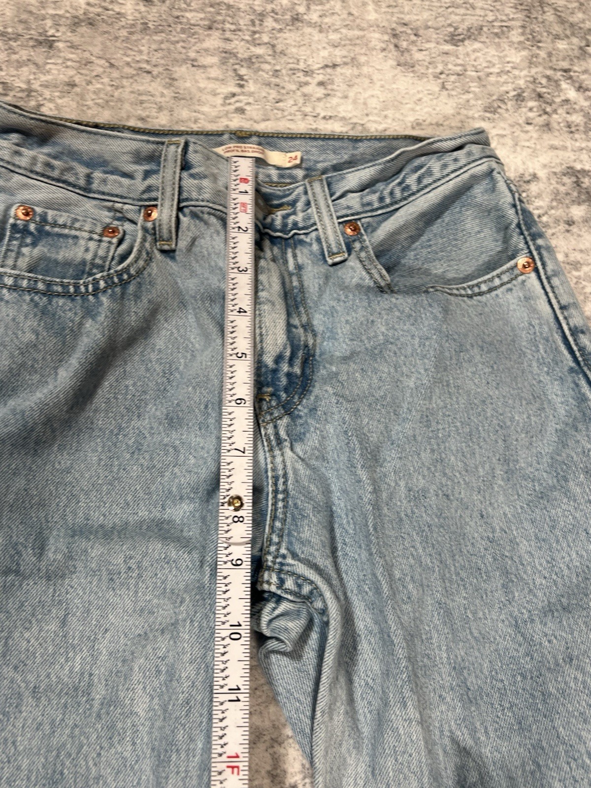 Levi’s Low Pro Straight Womens 24×30 Blue Denim Classic Light Wash 964 Casual