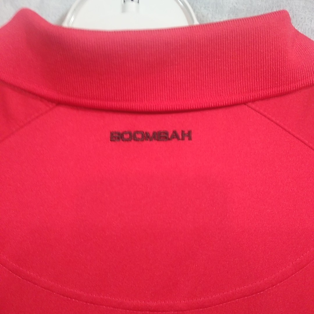 Boombah Mens Polo Shirt XXL Short Sleeve Red With Black Trim